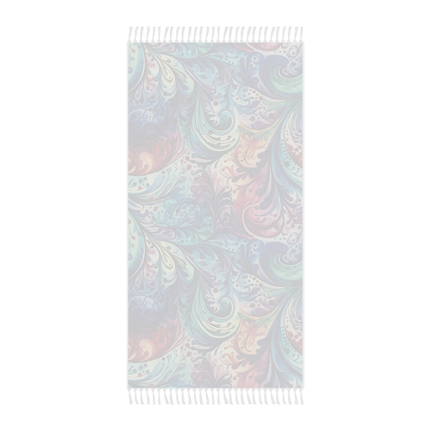 Boho Beach Towel, Paisley Design