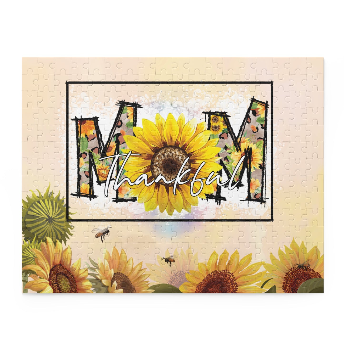 Personalised/Non-Personalised Puzzle, Sunflowers, Mum, Mom (120, 252, 500-Piece)