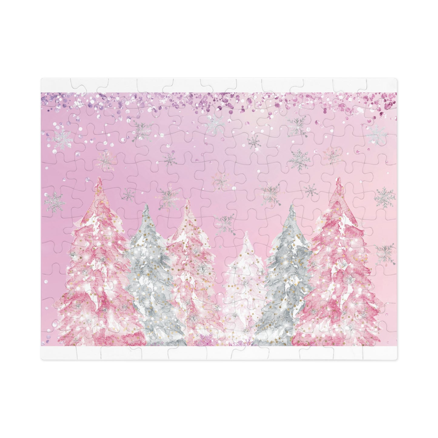 Puzzle, Christmas Trees, Personalised/Non-Personalised (30, 110, 252, 500,1000-Piece)