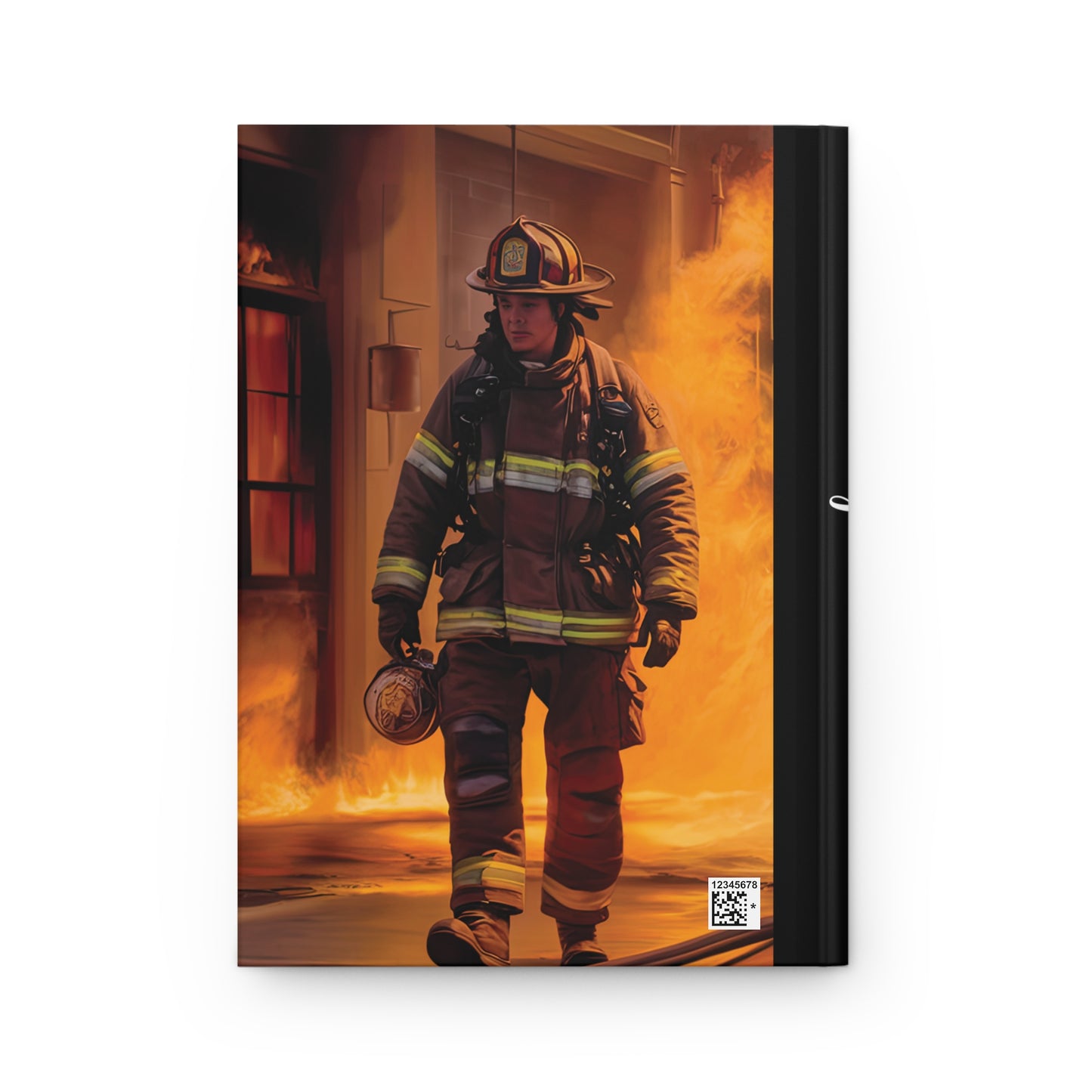 Personalised Hardcover Journal Matte, Fireman, First in Last Out, awd-1669