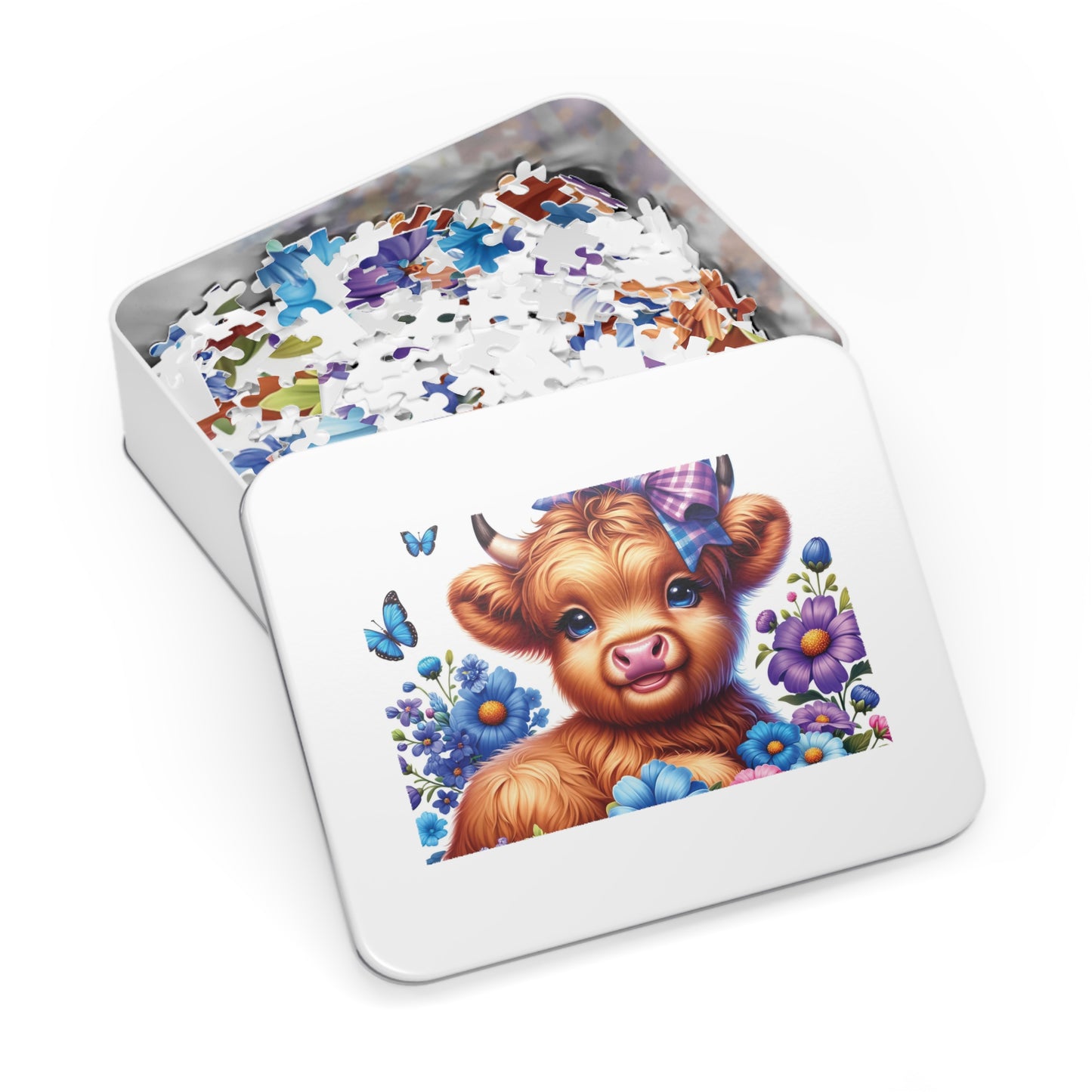 Jigsaw Puzzle, Highland Cow, Personalised/Non-Personalised (30, 110, 252, 500,1000-Piece)