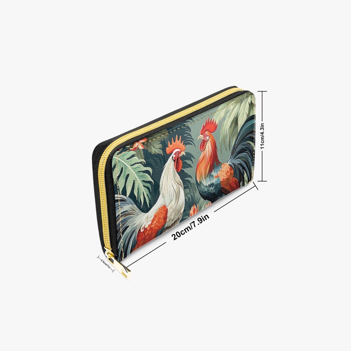 Long Type Zipper Purse - Chicken/Rooster