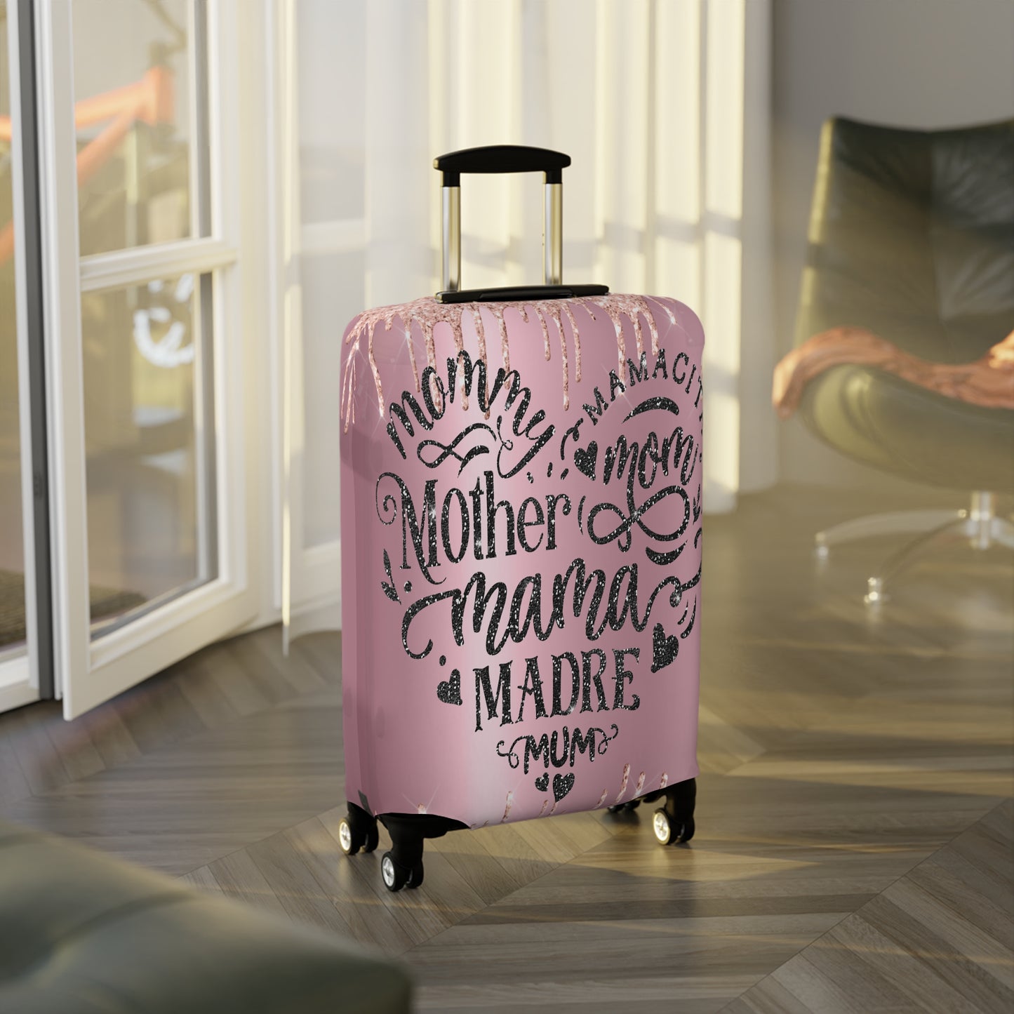 Luggage Cover, Mom/Mum Heart, awd-707