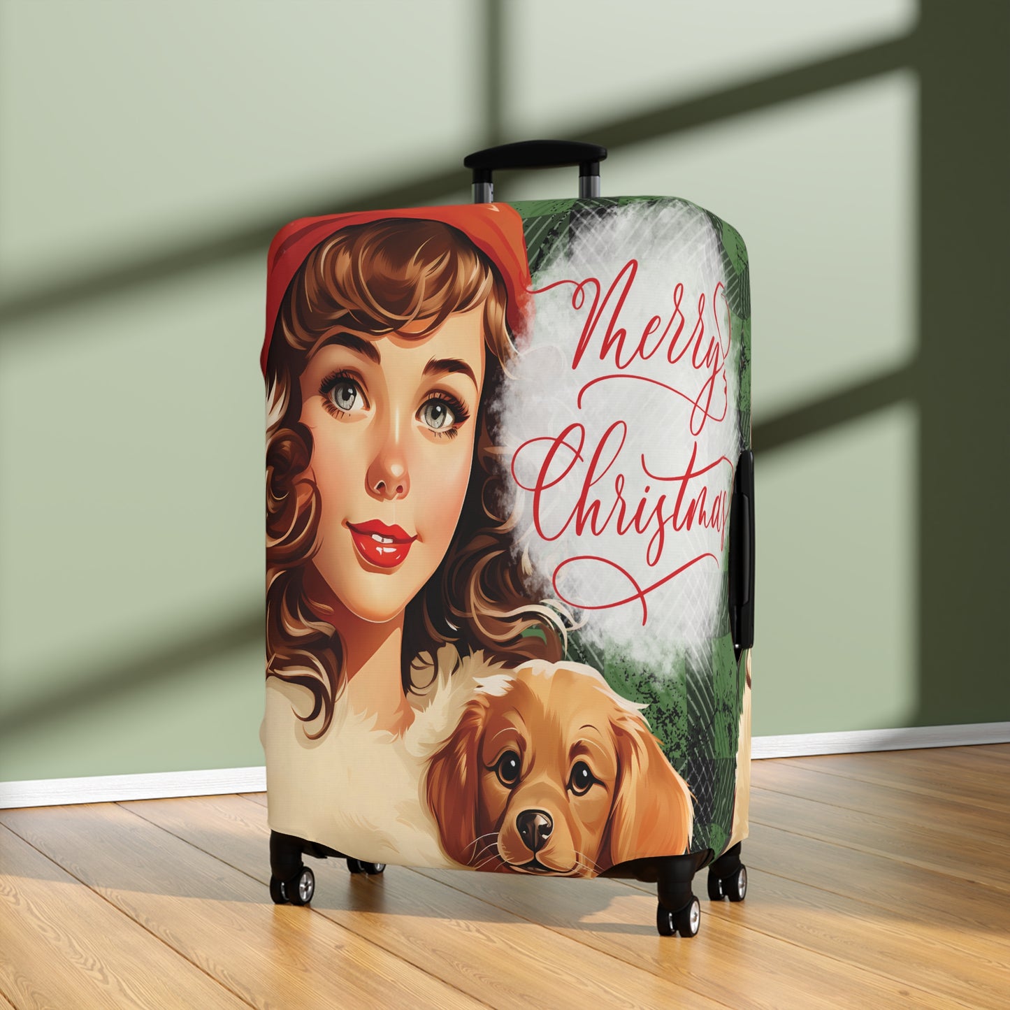 Luggage Cover, Vintage Christmas, awd-734