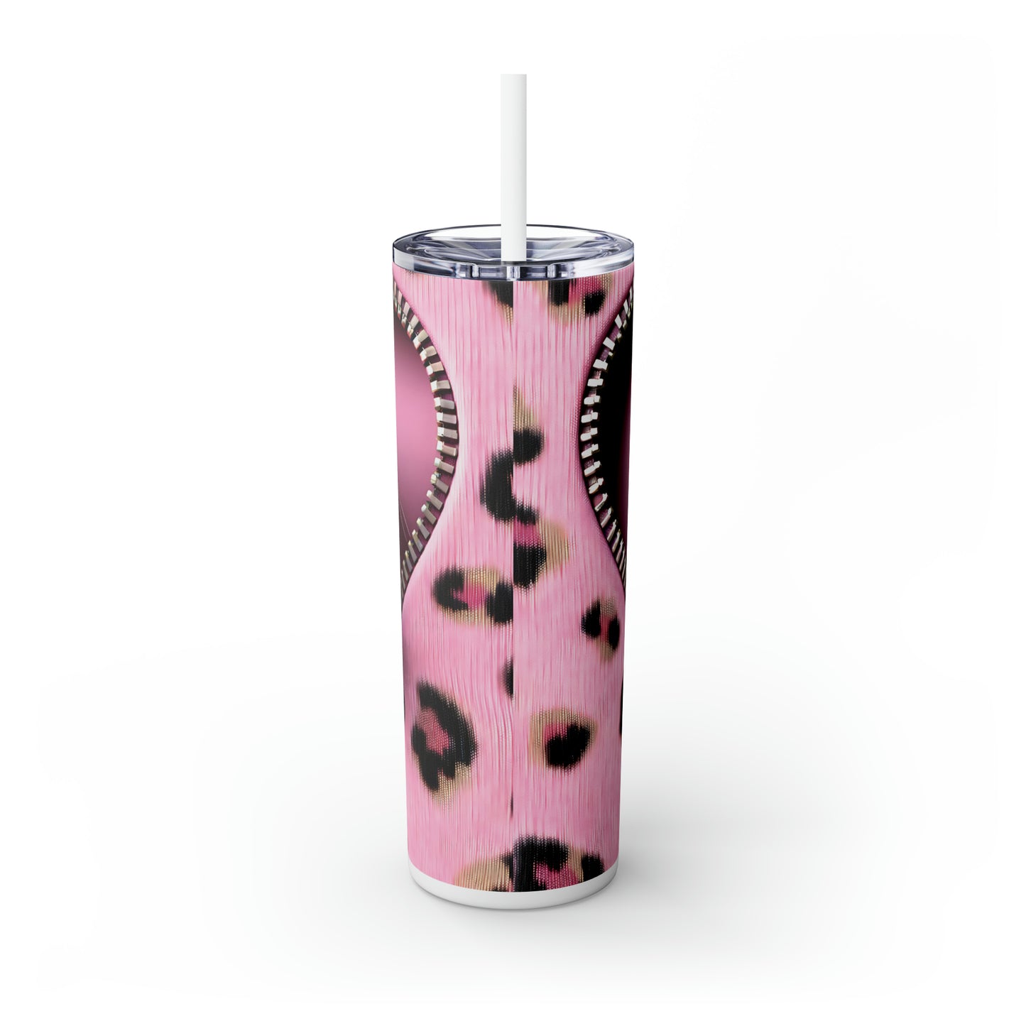 Skinny Tumbler with Straw, 20oz, Cat, Valentines Day, awd-746