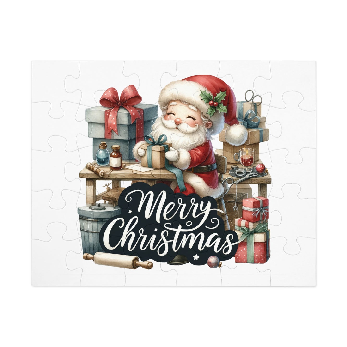 Jigsaw Puzzle, Christmas, Santa, Personalised/Non-Personalised (30, 110, 252, 500,1000-Piece)