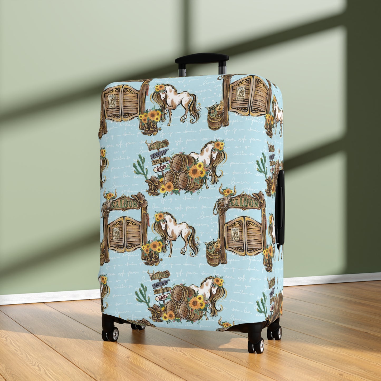 Luggage Cover, Howdy Cowboy Blue