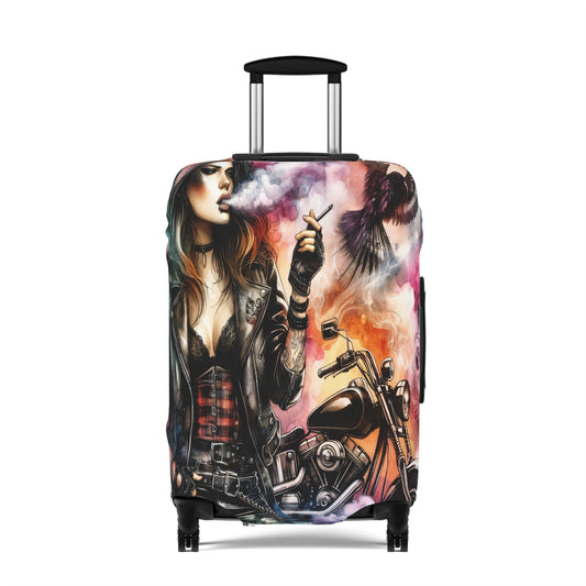 Luggage Cover, Girl Motorbike, awd-1736