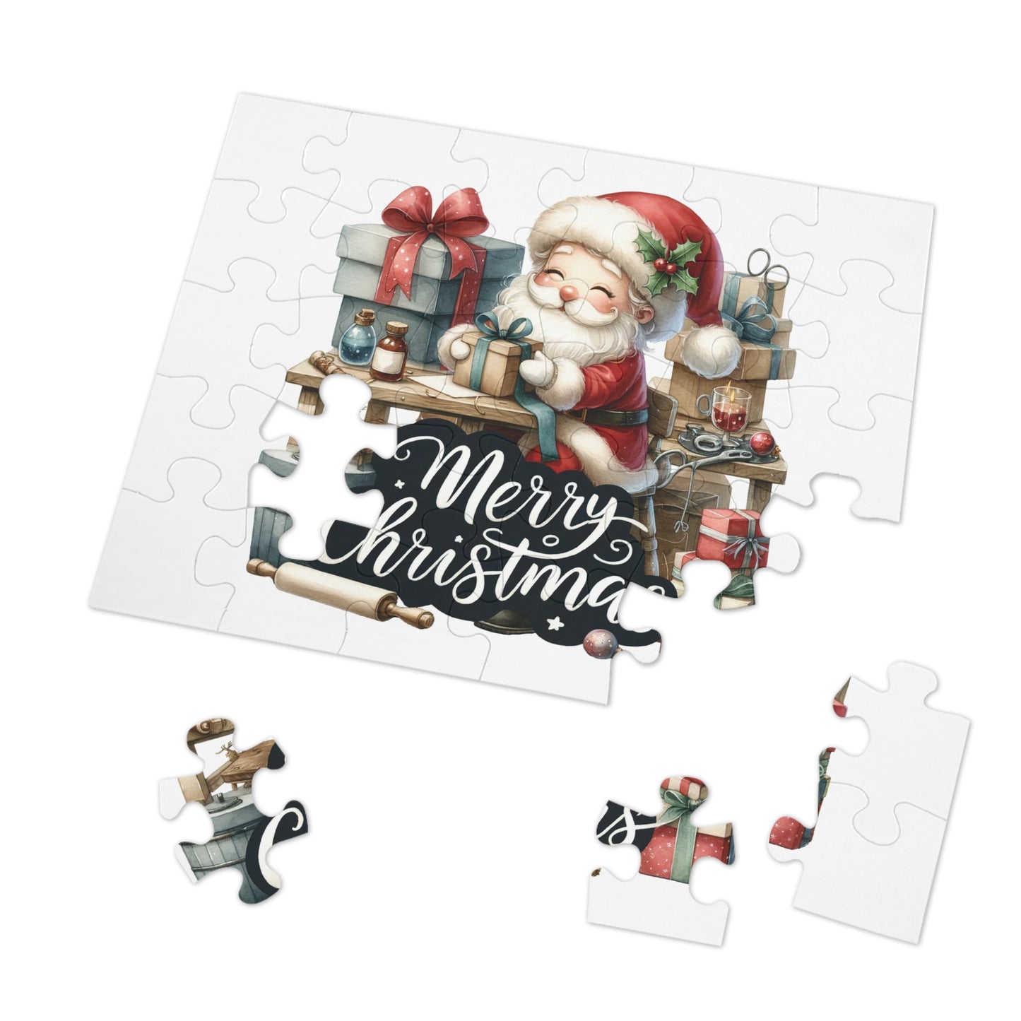 Jigsaw Puzzle, Christmas, Santa, Personalised/Non-Personalised (30, 110, 252, 500,1000-Piece)