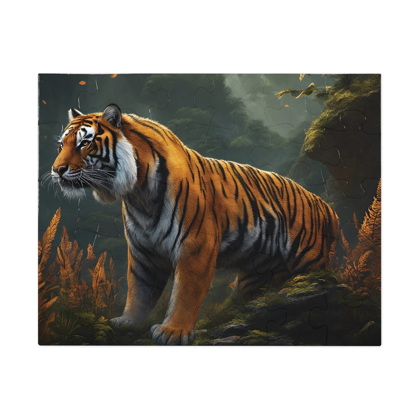 Puzzle, Tiger, Personalised/Non-Personalised (30, 110, 252, 500,1000-Piece) Awd-548