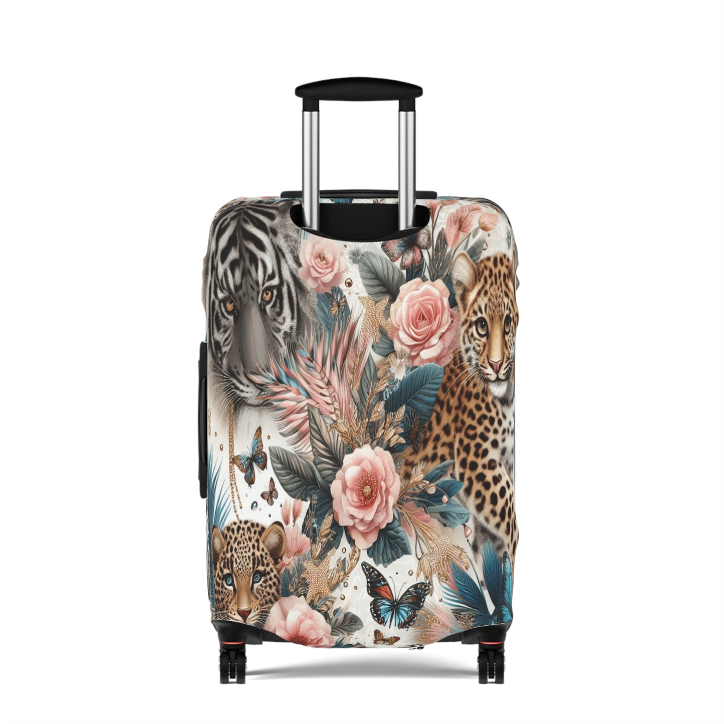 Luggage Cover, Floral Tiger and Leopards, awd-1438