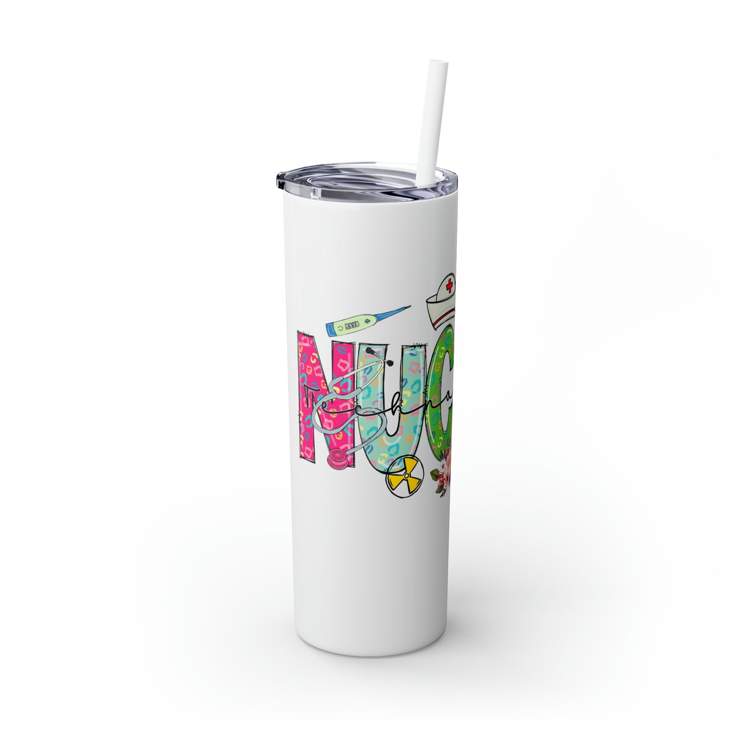 Skinny Tumbler with Straw, 20oz, NUCMED