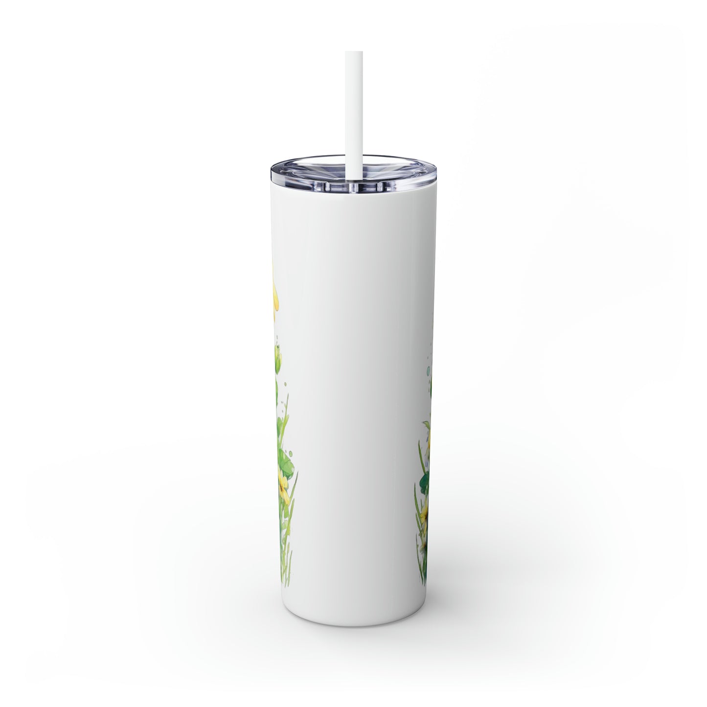 Skinny Tumbler with Straw, 20oz, Frog, awd-541