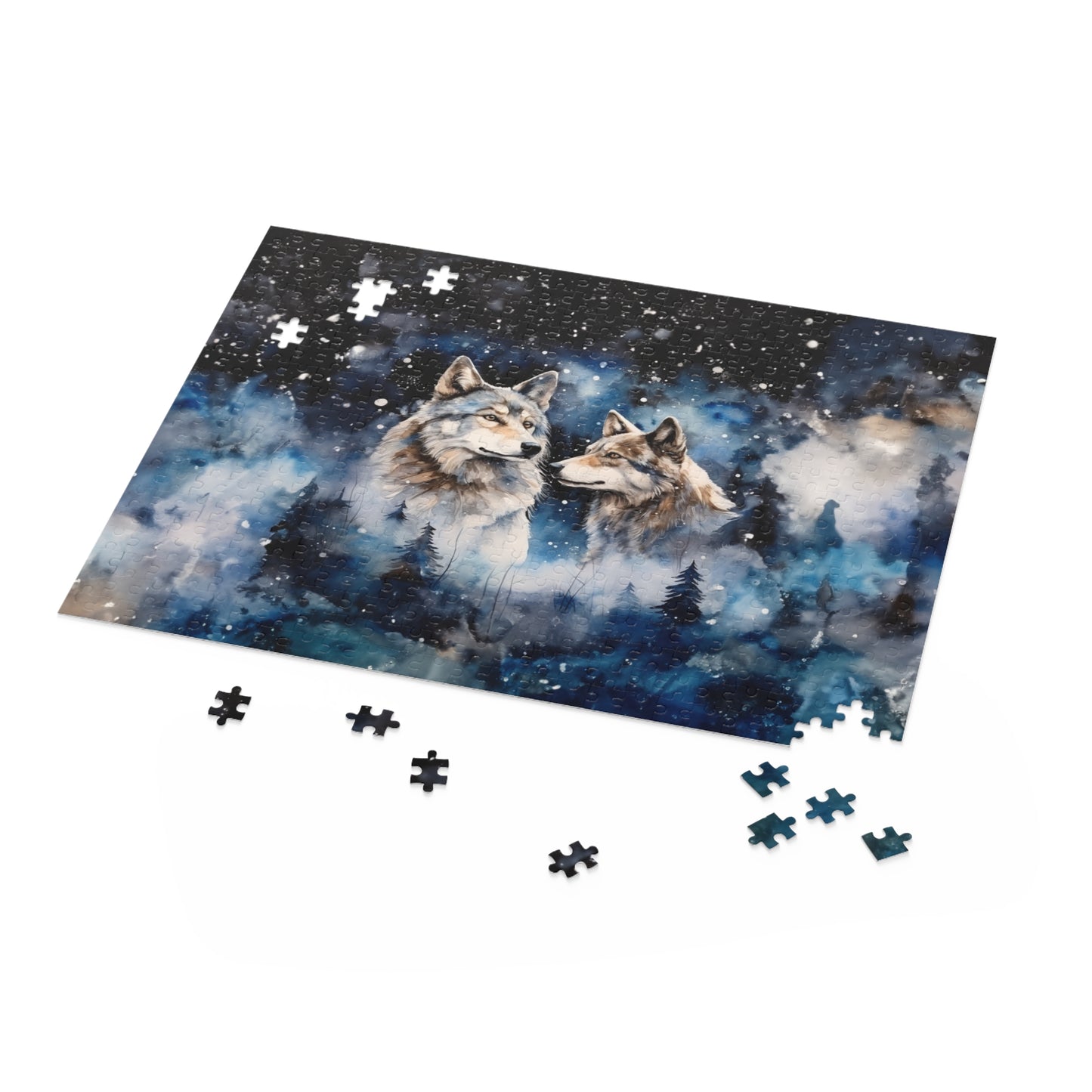 Personalised/Non-Personalised Puzzle, Wolves (120, 252, 500-Piece)