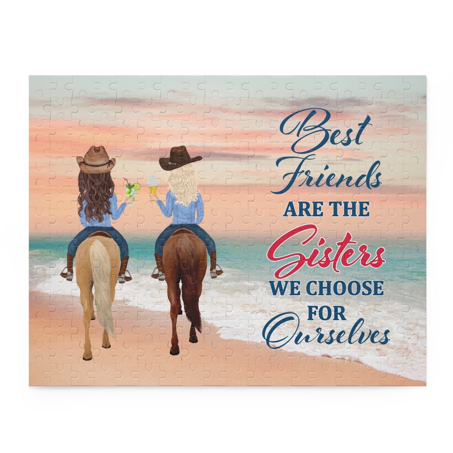 Personalised/Non-Personalised Puzzle, Country & Western, Best Friends (120, 252, 500-Piece)