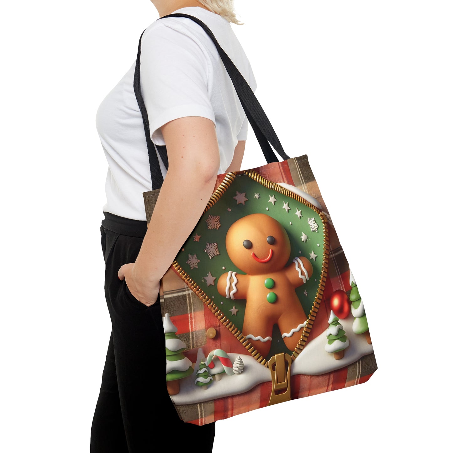 Tote Bag, Christmas, Gingerbread Man