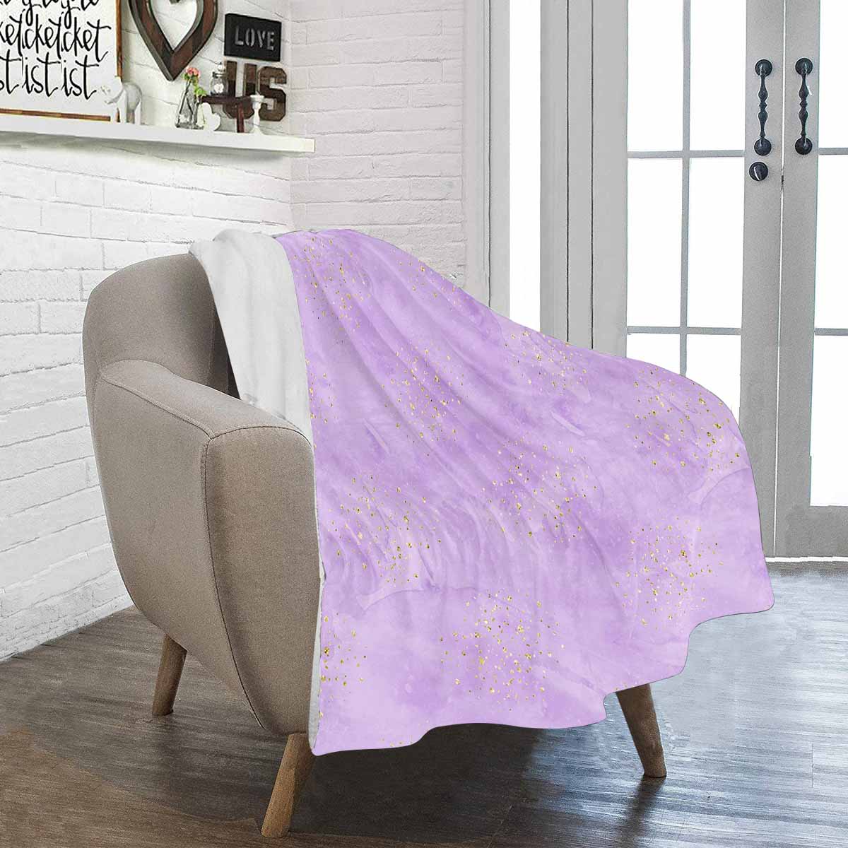 Purple  Ultra-Soft Micro Fleece Blanket 30*40