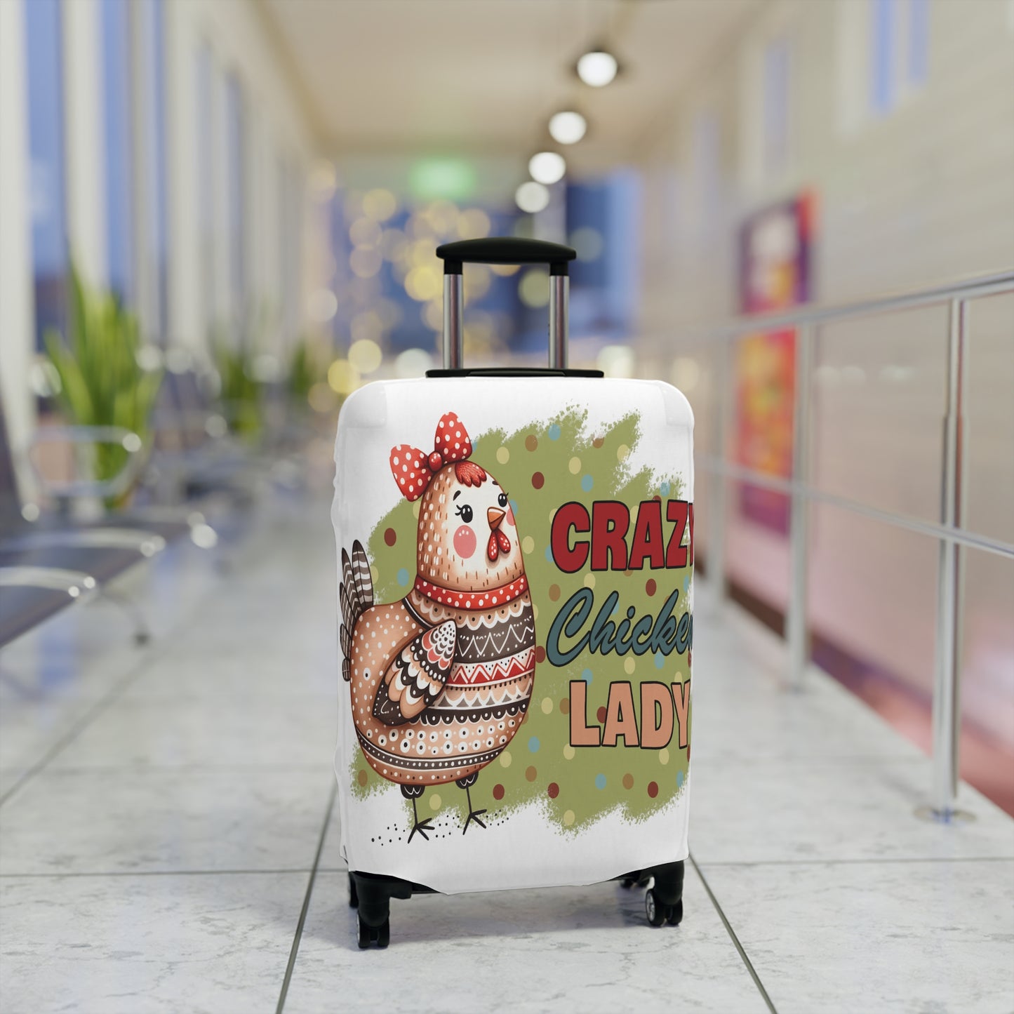 Luggage Cover, Chicken, Crazy Chicken Lady, awd-1265