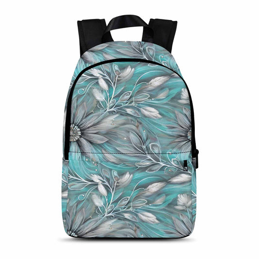 Green Elegant Floral Adult Casual Backpack