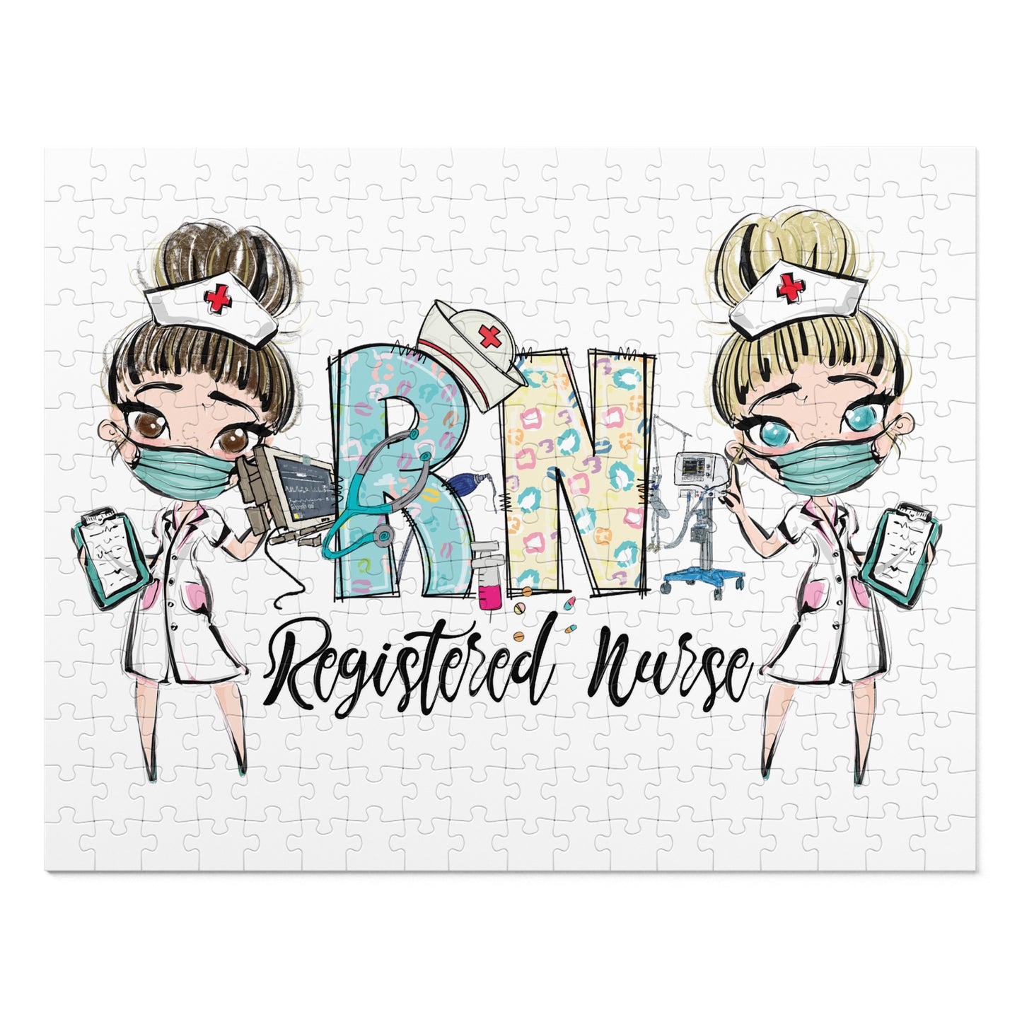 Puzzle, Nurse, RN Nurse, Registered Nurse, Personalised/Non-Personalised (30, 110, 252, 500,1000-Piece) awd-638