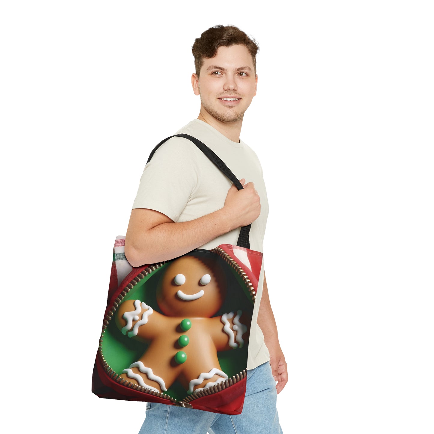 Tote Bag, Christmas, Gingerbread Man