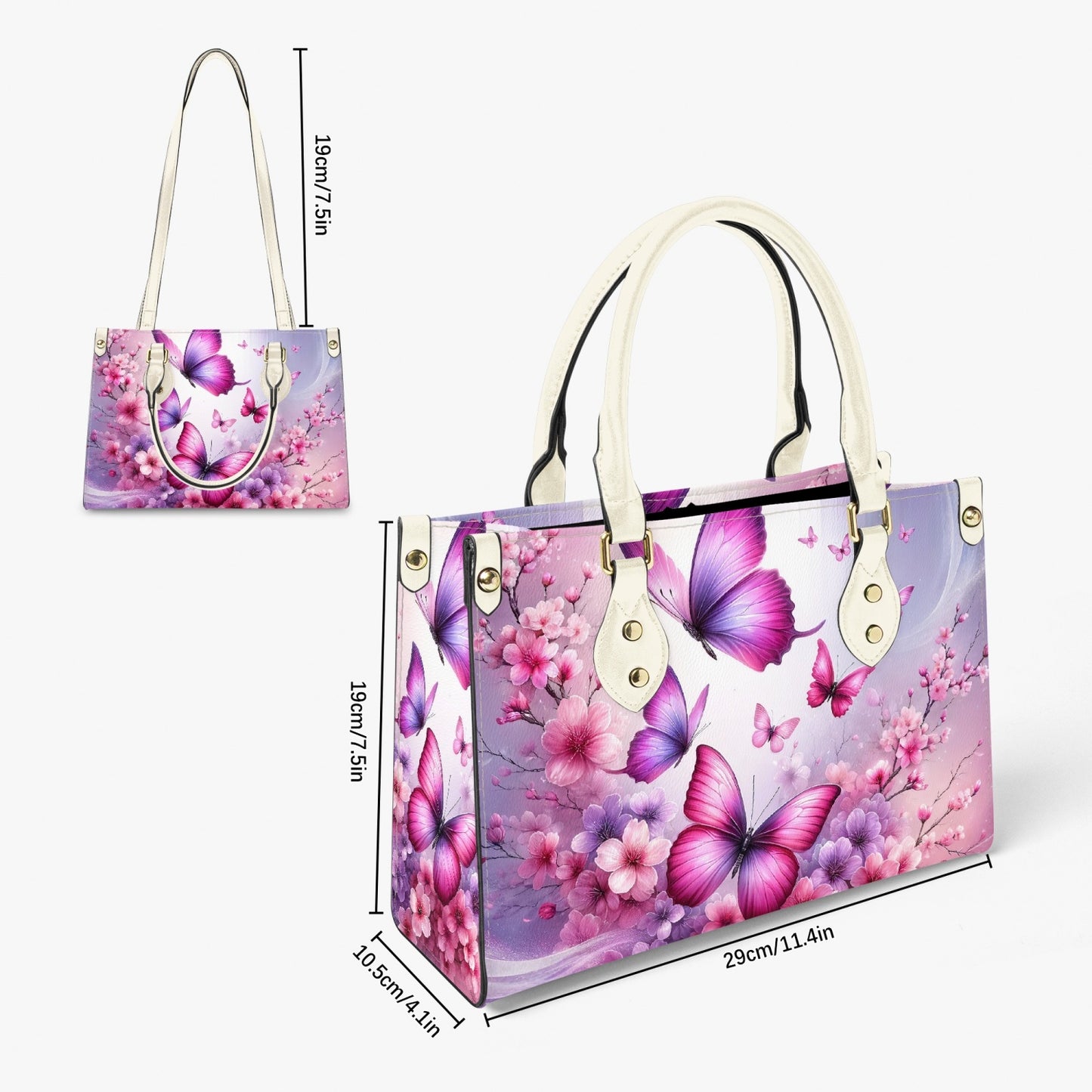 Women's Tote Bag - Long Strap - Butterfly Dreams