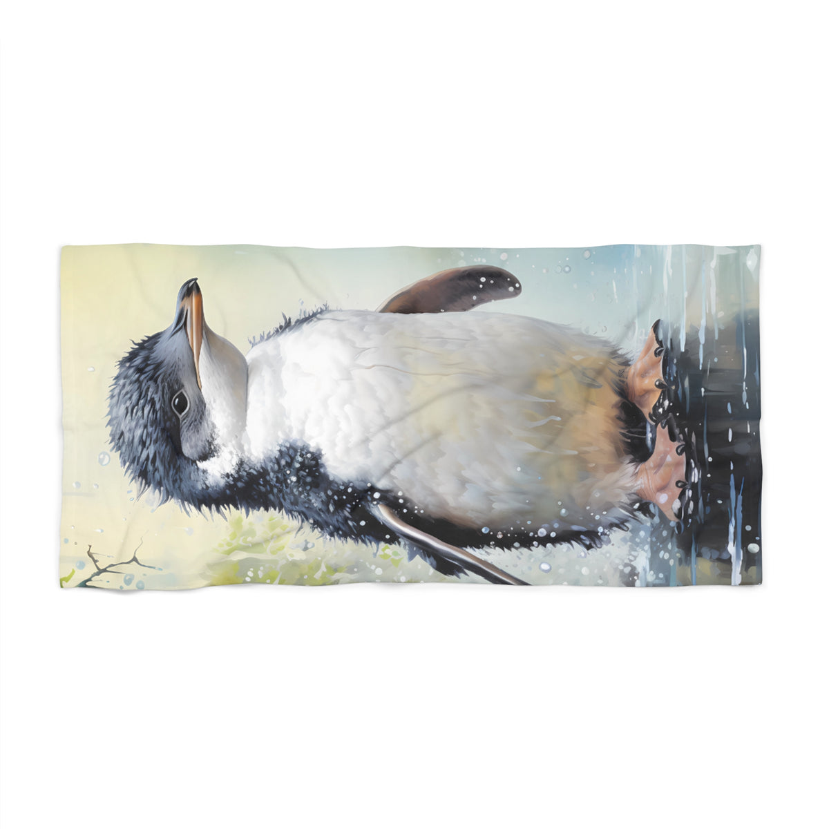 Beach Towel, Australian Animals, Penquin, Polycotton Towel, 2 sizes Available