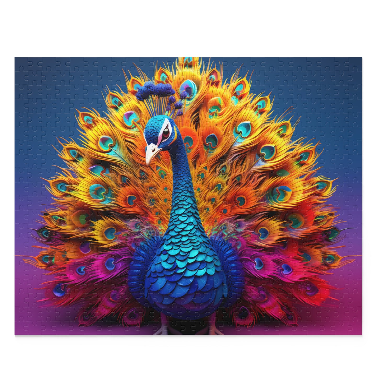 Personalised/Non-Personalised Puzzle, Peacock (120, 252, 500-Piece)