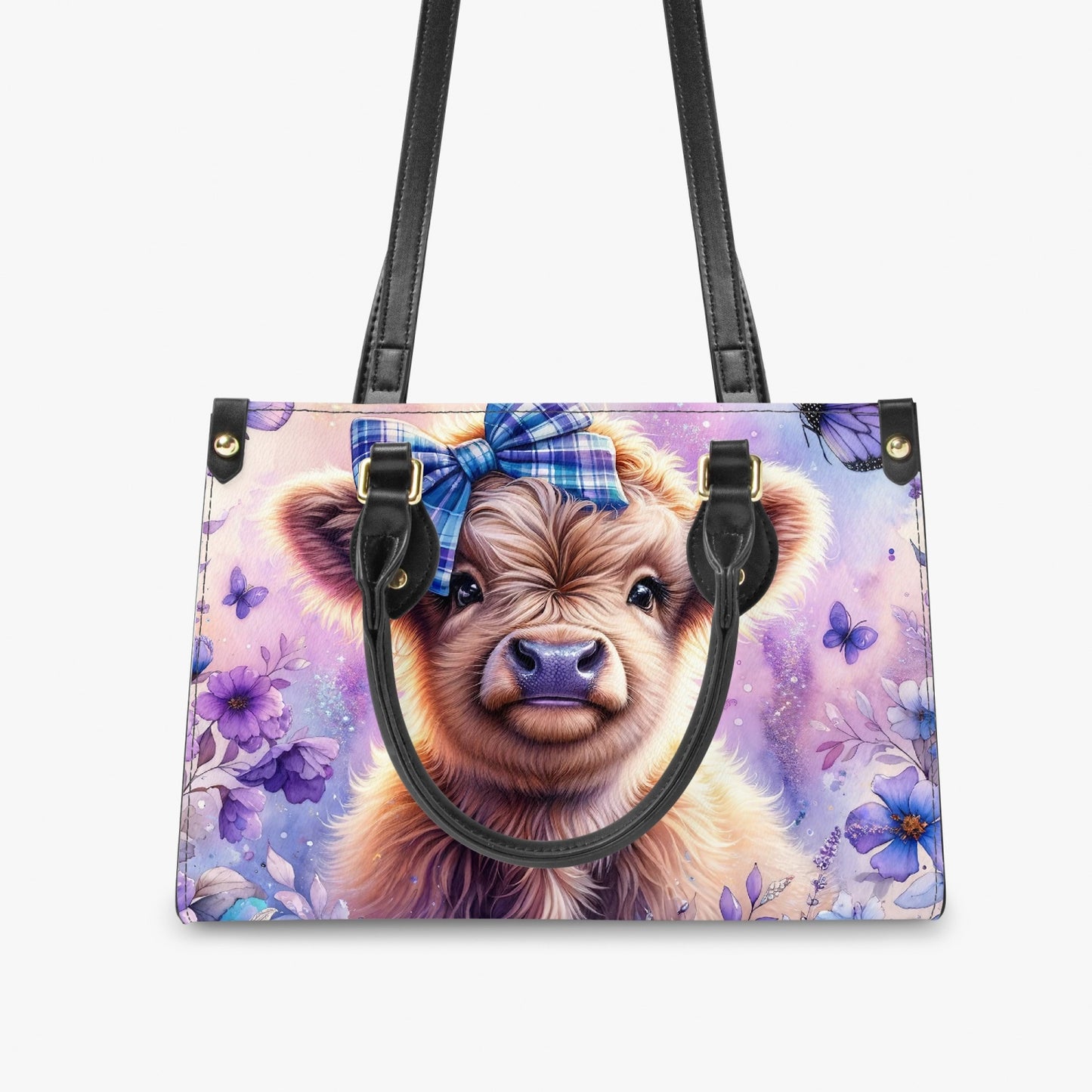 Women's Tote Bag - Long Strap - Highland Cow