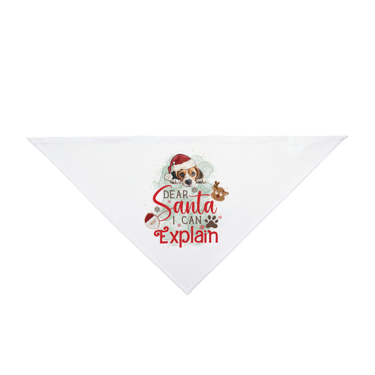 Bandana, Dear Santa I can Explain, Christmas Pet Bandana