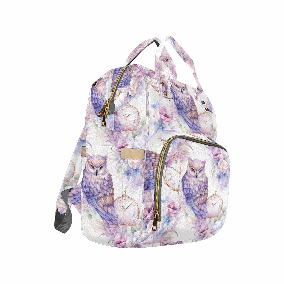 Pastel Owls  Diaper Bag Backpack