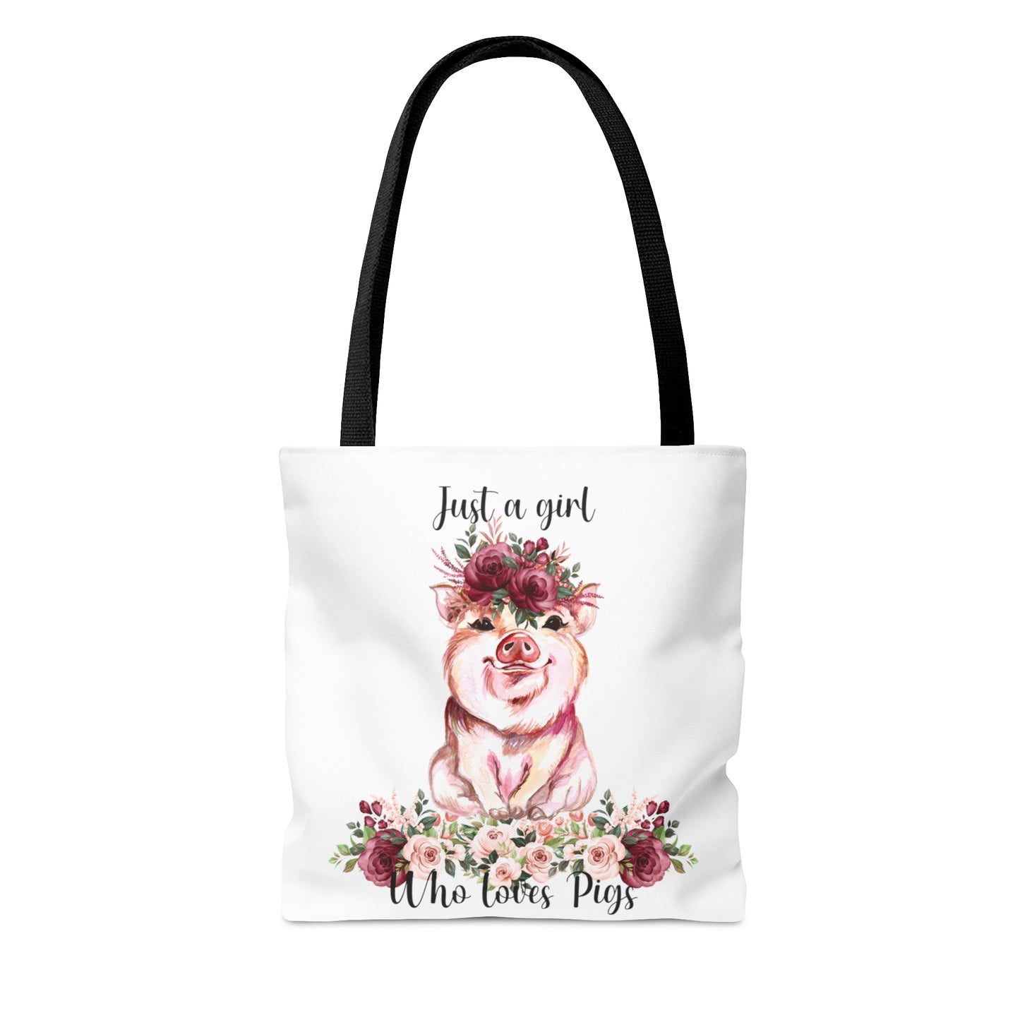 Tote Bag, Just a Girl Who Loves Pigs, Personalised/Non-Personalised Tote bag