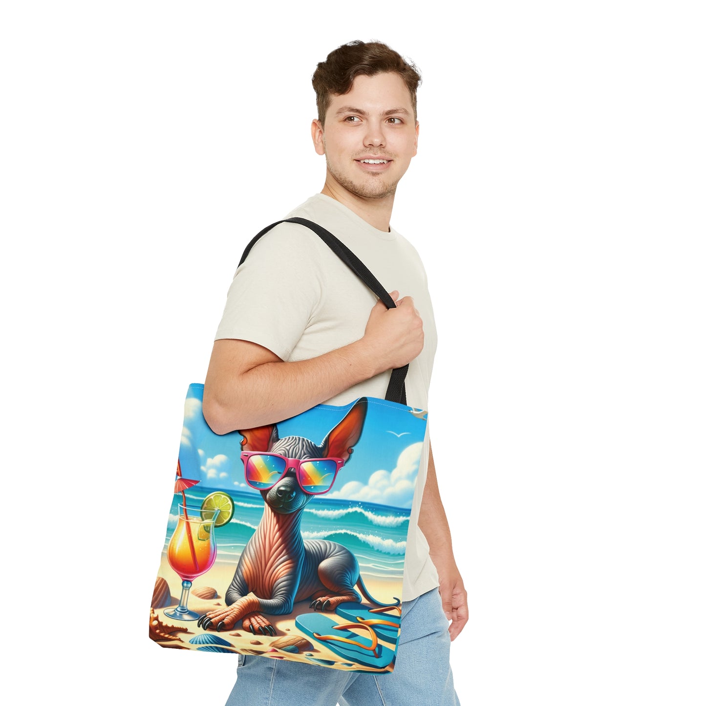 Tote Bag, Dog on Beach, Xloitcuintli, Tote bag, awd-1253