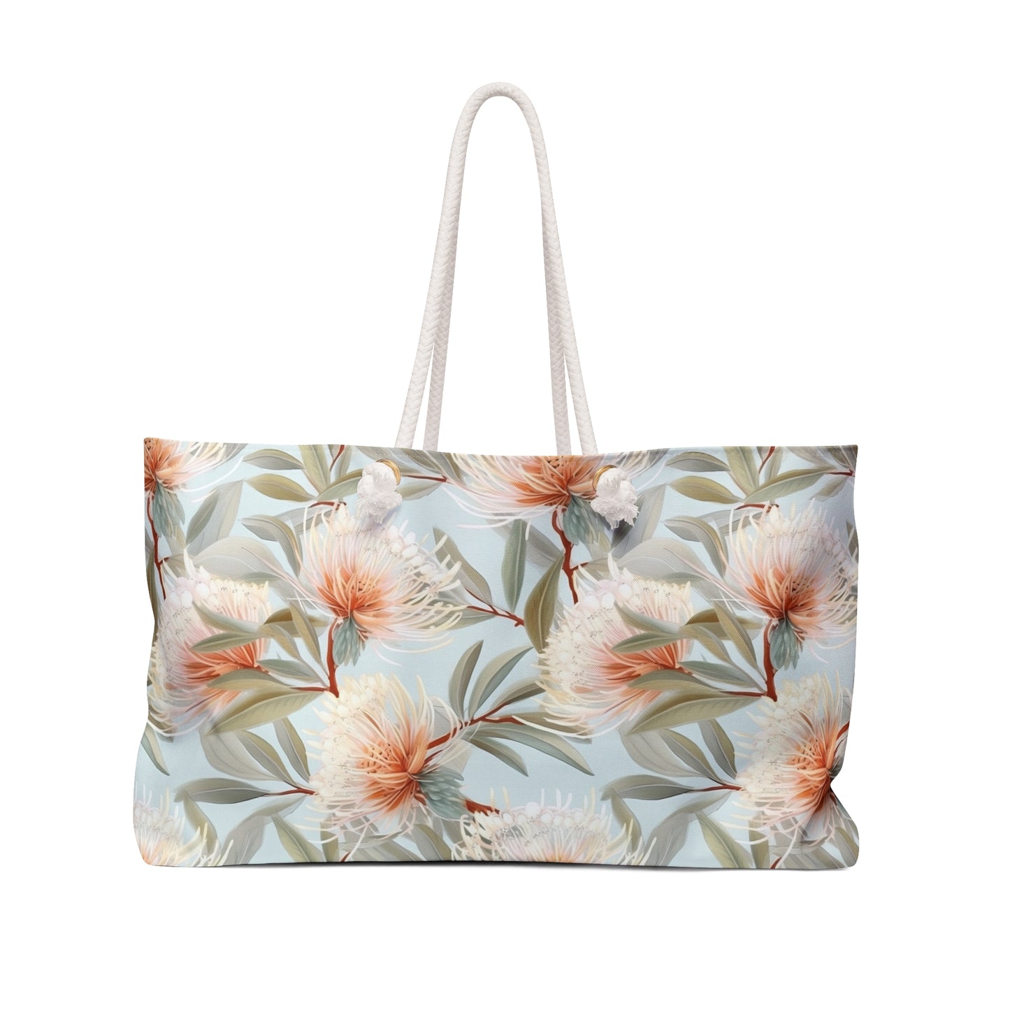 Personalised Weekender Bag, Australian Floral, Large Weekender Bag, Beach Bag, Book Bag