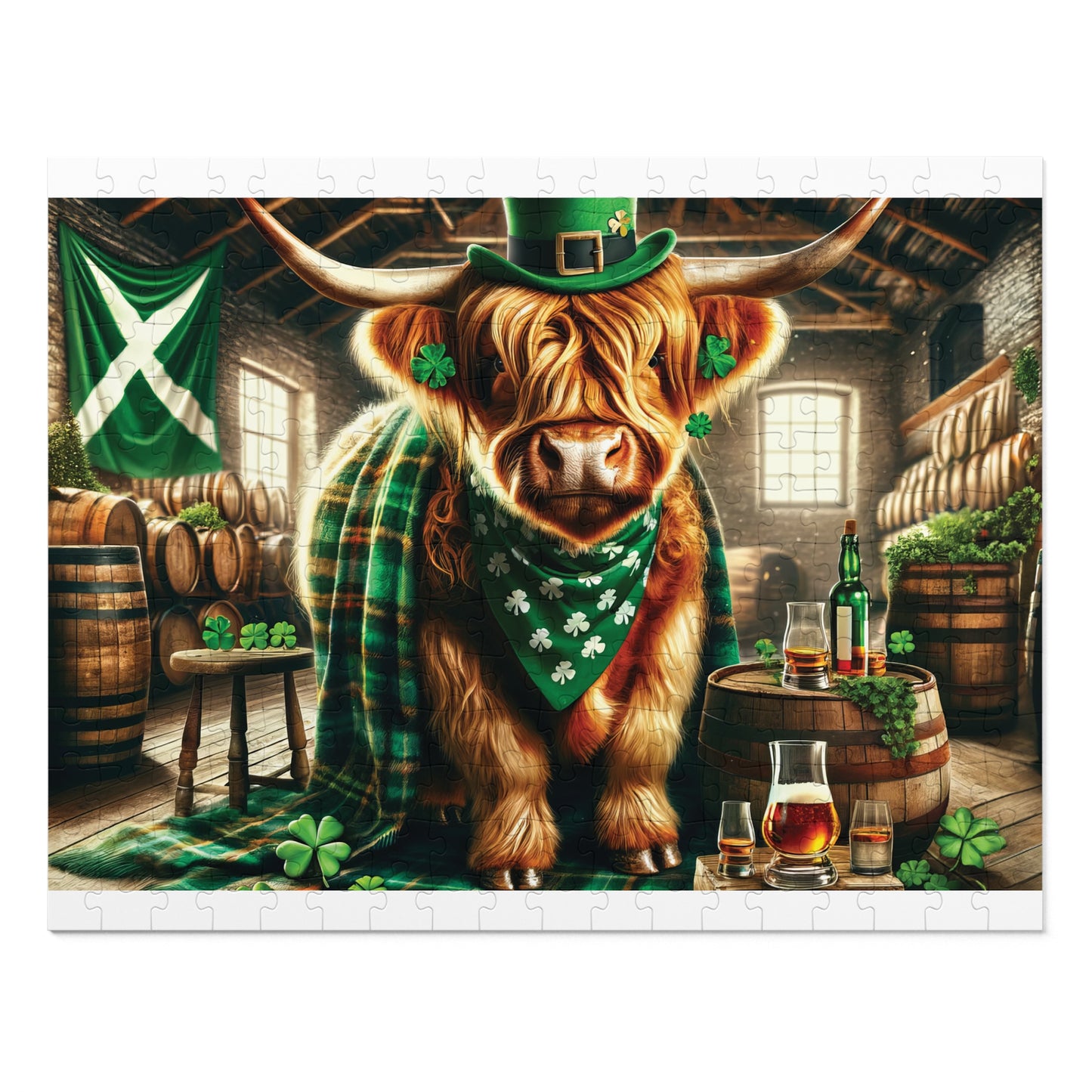 Puzzle, Highland Cow, Personalised/Non-Personalised (30, 110, 252, 500,1000-Piece) awd-662