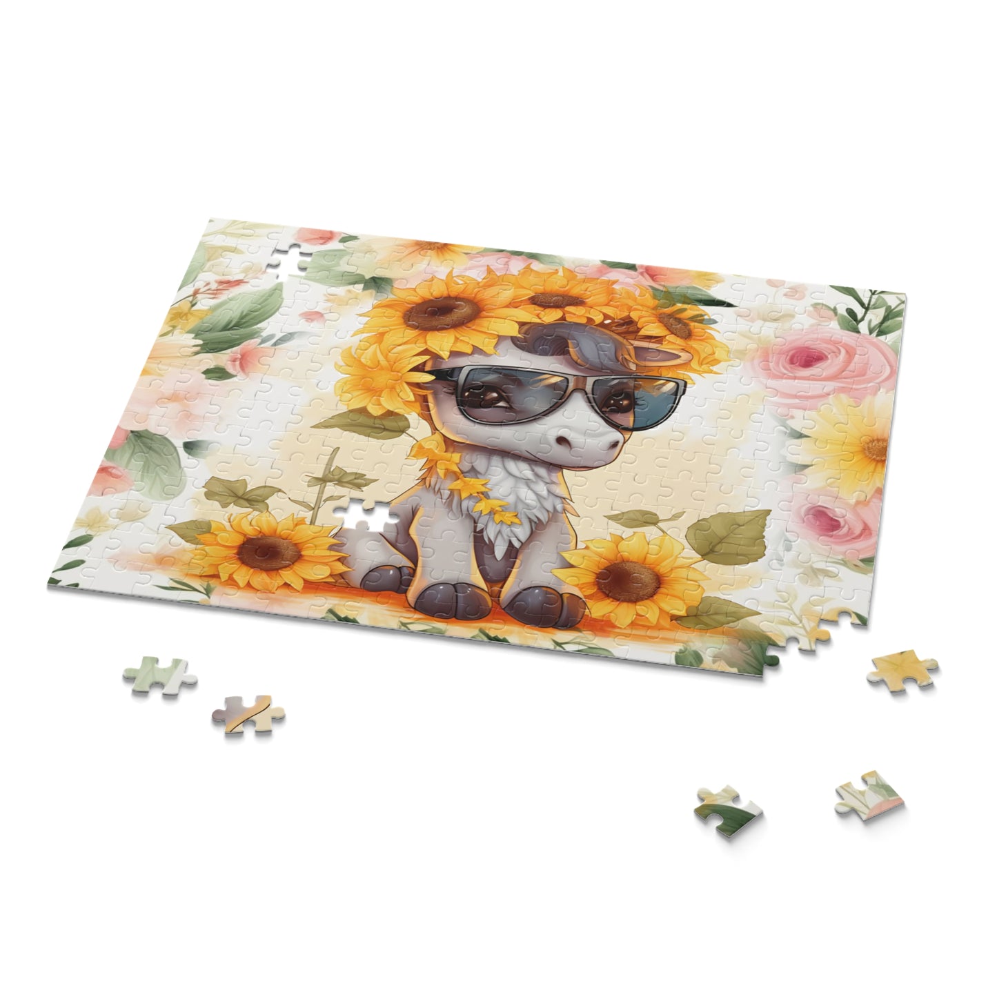 Puzzle, Donkey, Sunflowers (120, 252, 500-Piece) awd-655