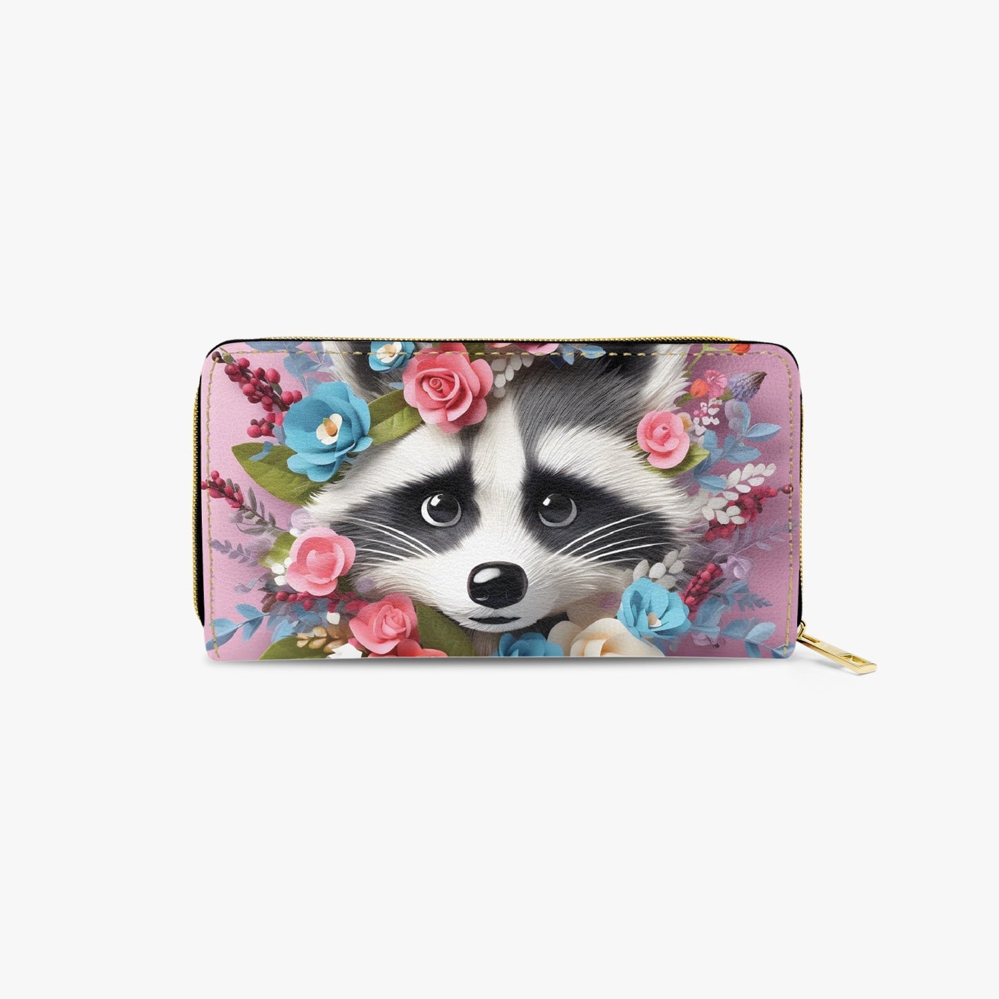 Long Type Zipper Purse - Racoon