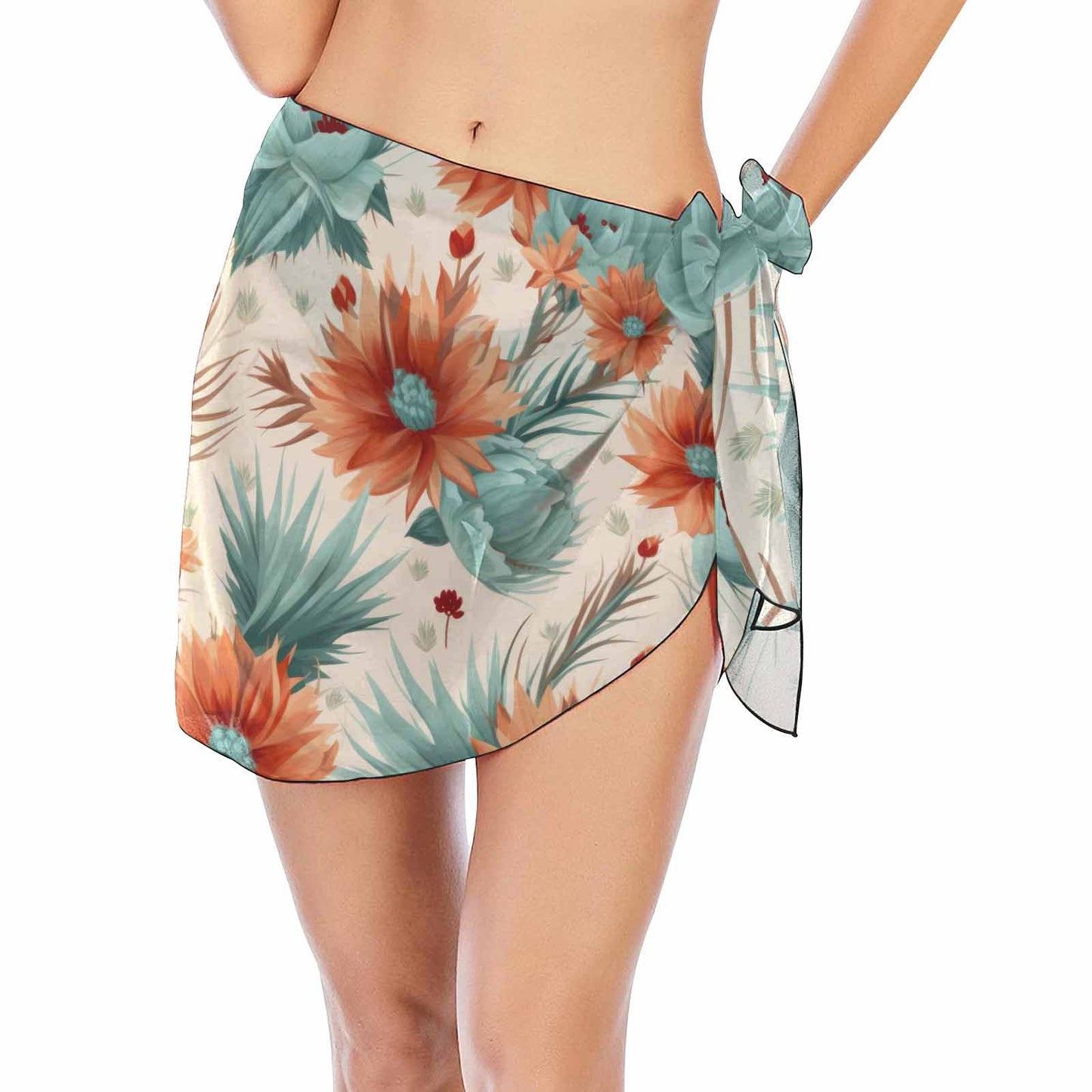 Retro Floral  Women's Beach Sarong Wrap