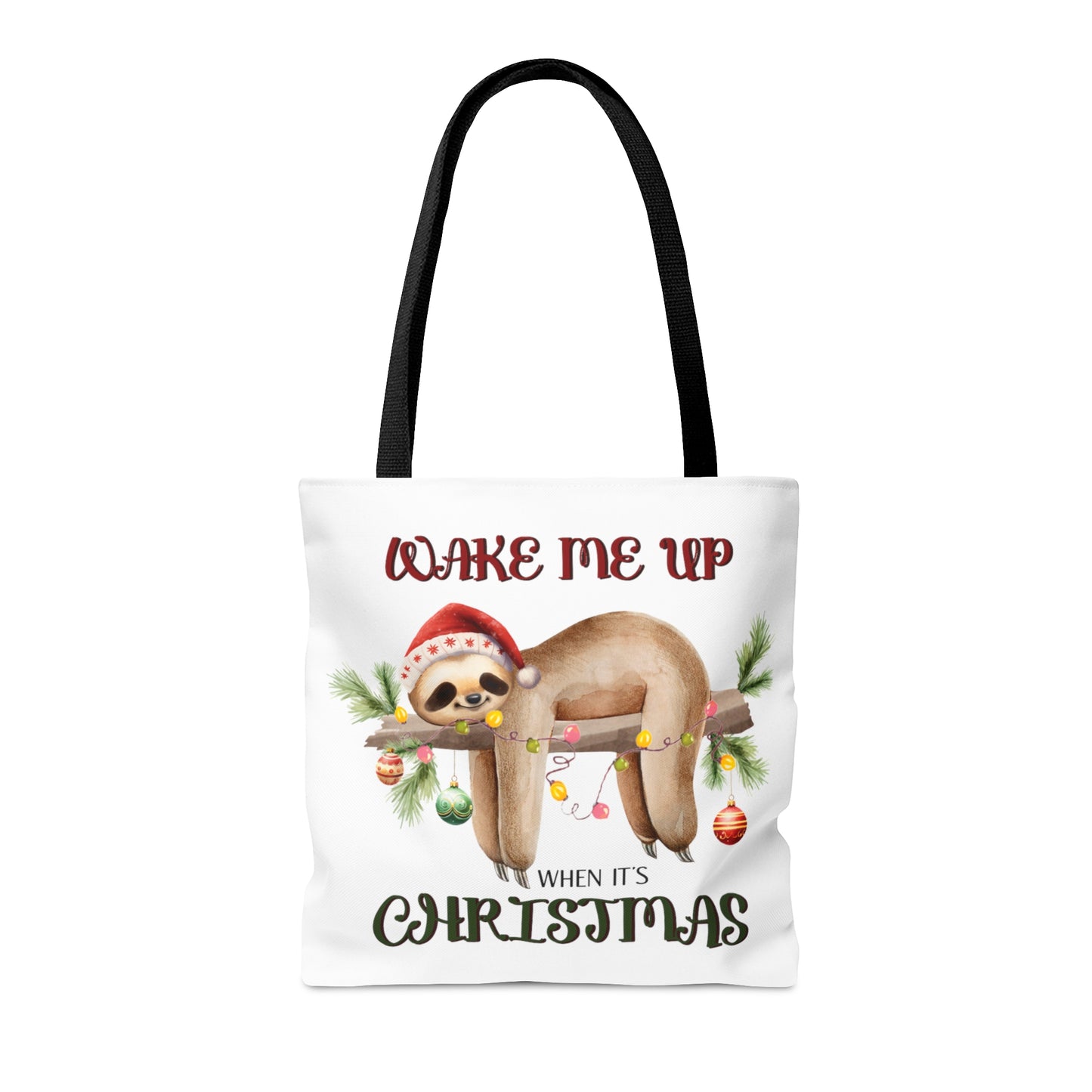 Tote Bag, Christmas, Sloth, Personalised/Non-Personalised Tote bag