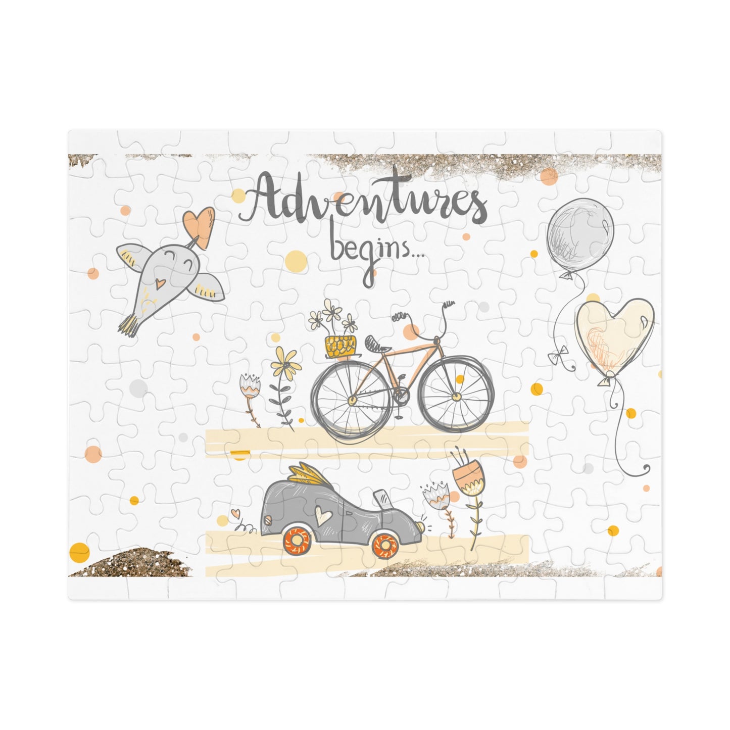 Jigsaw Puzzle, Travel, Let the Adventures Begin, Personalised/Non-Personalised (30, 110, 252, 500,1000-Piece)