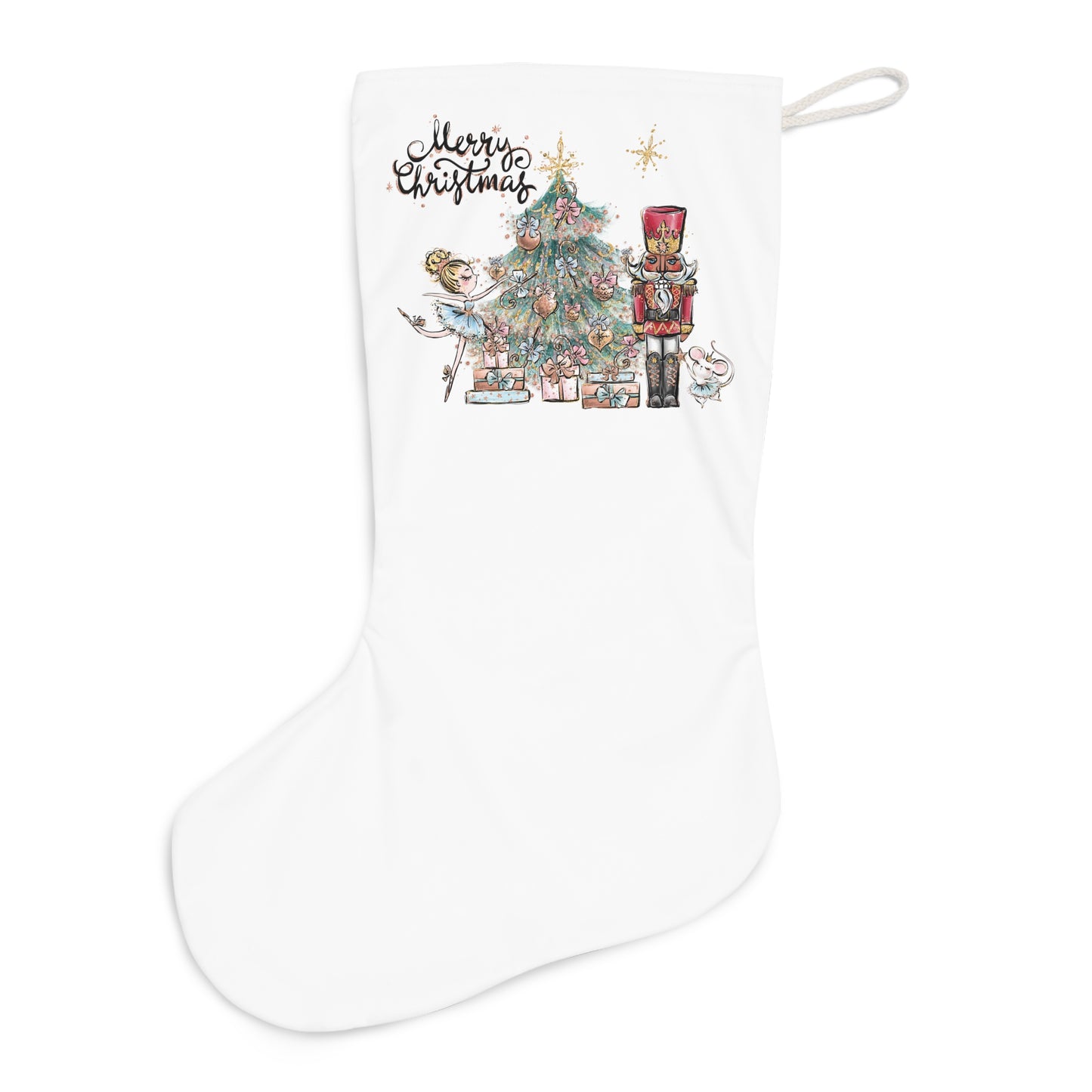 Personalised Santa Stocking, Purple Christmas Fairytale