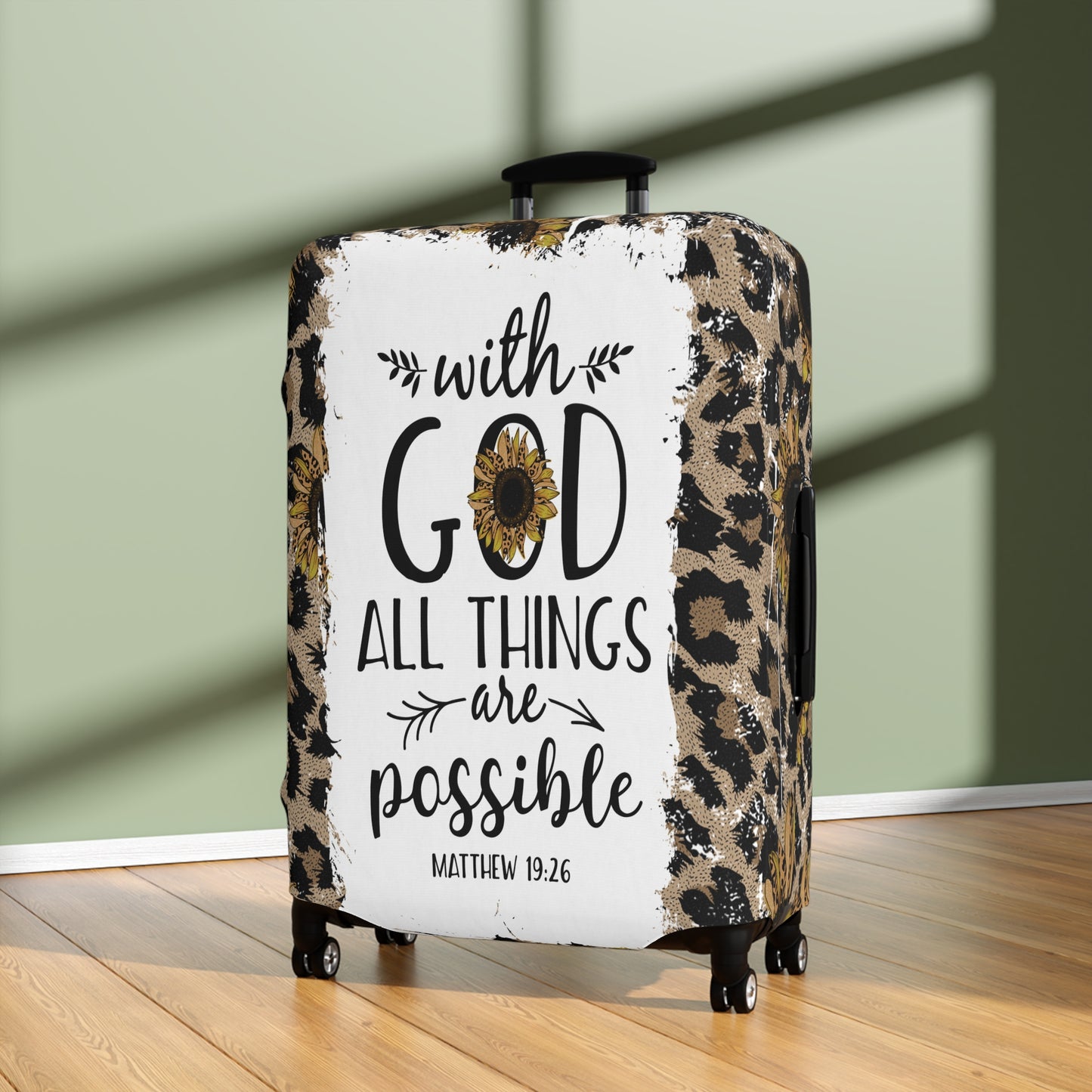 Luggage Cover, Bible Verse, With God all things are Possible, awd-1463