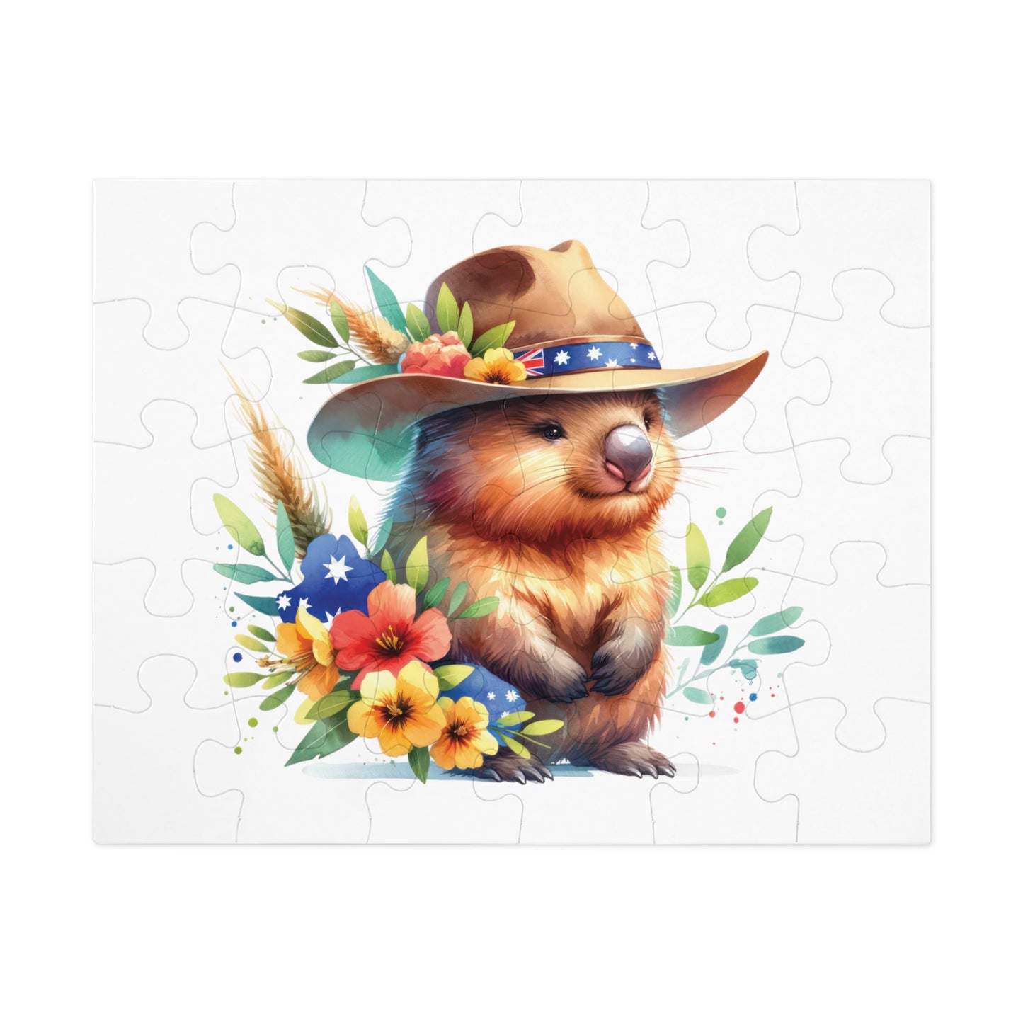 Jigsaw Puzzle in Tin, Australian Animals, Wombat, Personalised/Non-Personalised, awd-1323 (30, 110, 252, 500,1000-Piece)