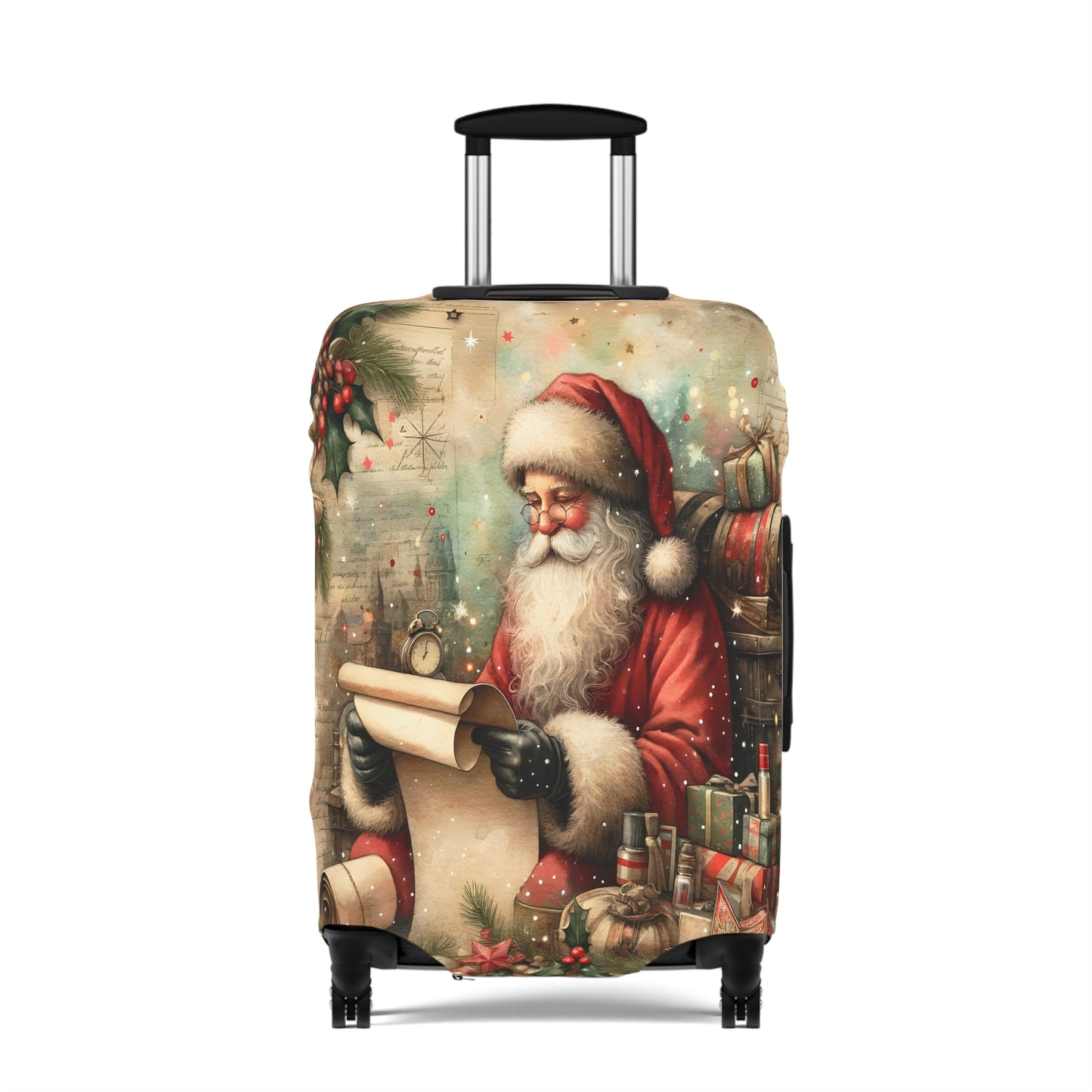 Luggage Cover, Christmas, Vintage Santa, awd-1479