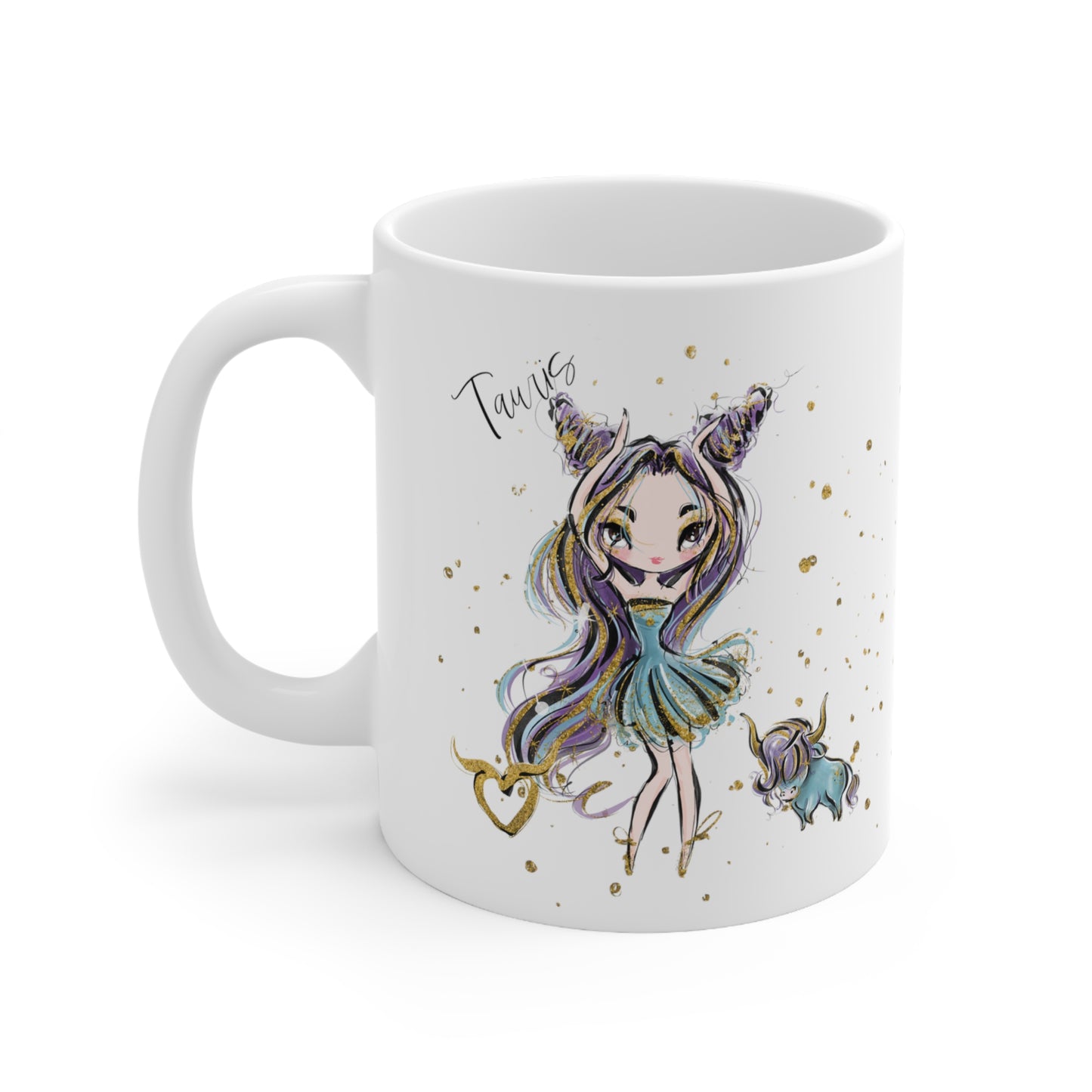 Zodiac Sign, Taurus, Ceramic Mug 11oz