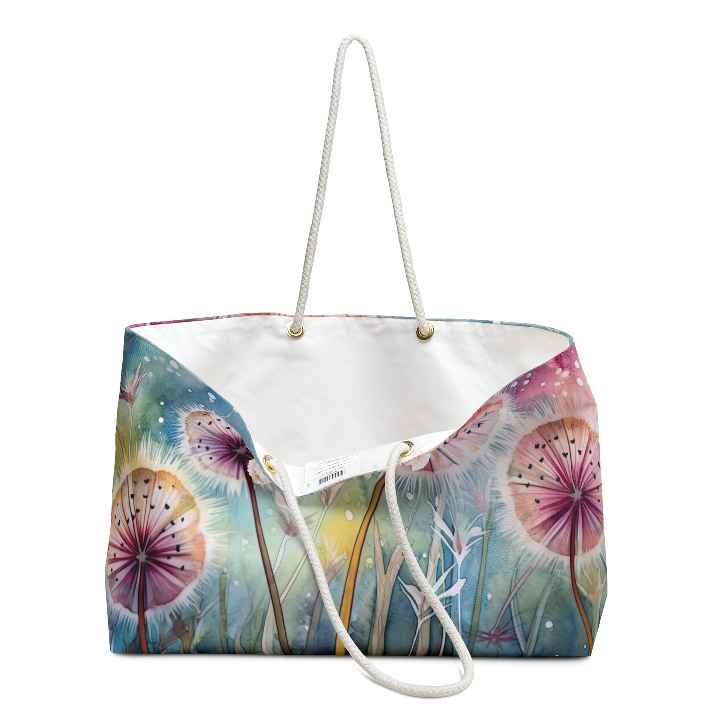 Personalised/Non-Personalised Weekender Bag, Floral, Large Weekender Bag, Beach Bag, Book Bag