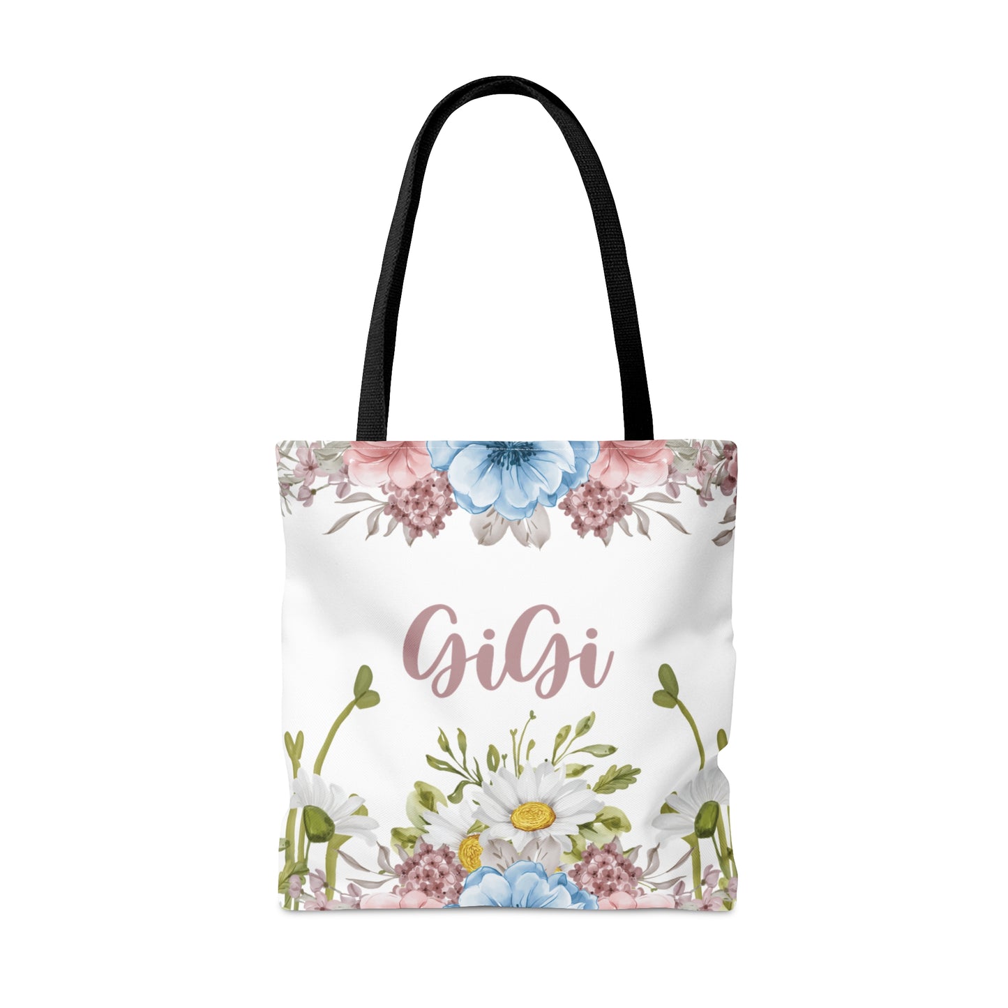 Personalised/Non-Personalised Tote Bag, Floral, GiGi, Tote bag