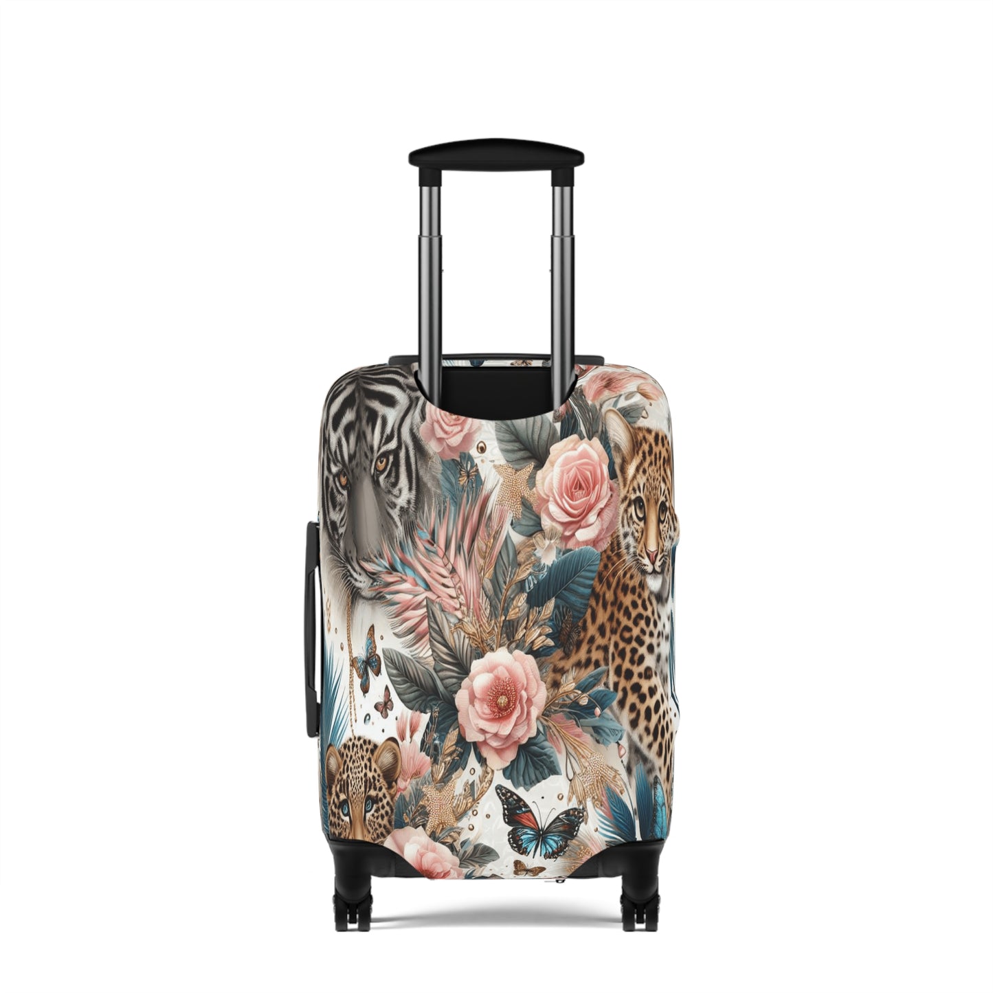 Luggage Cover, Floral Tiger and Leopards, awd-1438