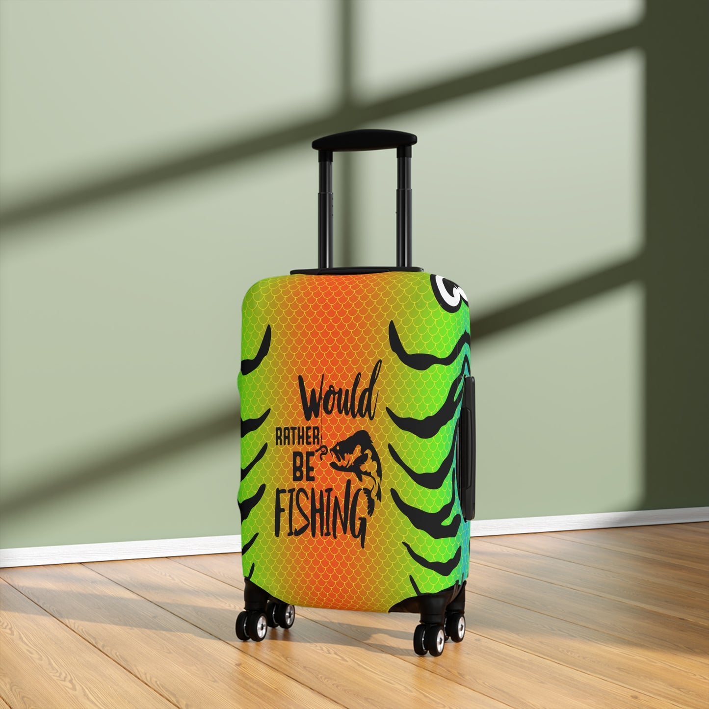 Luggage Cover, Would rather be fishing, awd-3109