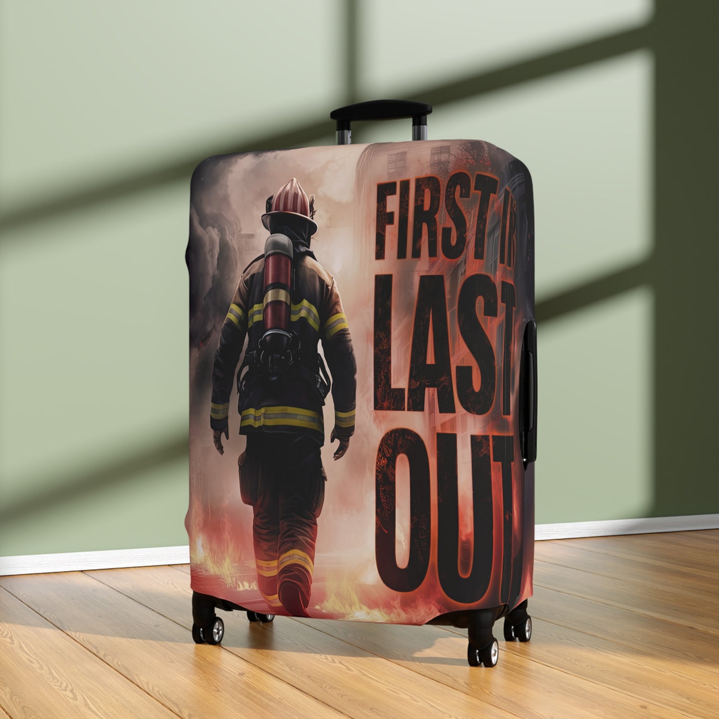 Luggage Cover, Fireman, First in Last Out, awd-1670